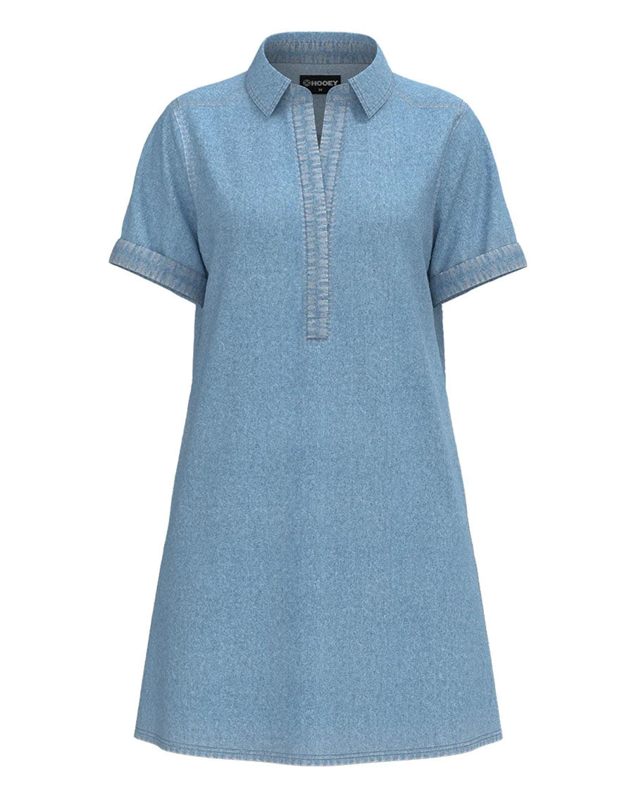 Denali Denim Women's Denim Chambray Short Sleeve Dress - Hd2603De