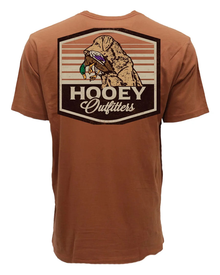 Toller Youth Boys Rust Crew Neck Cotton / Poly Short Sleeve T-Shirt With Bird Dog Logo On Back - Ht2656Ru-Y