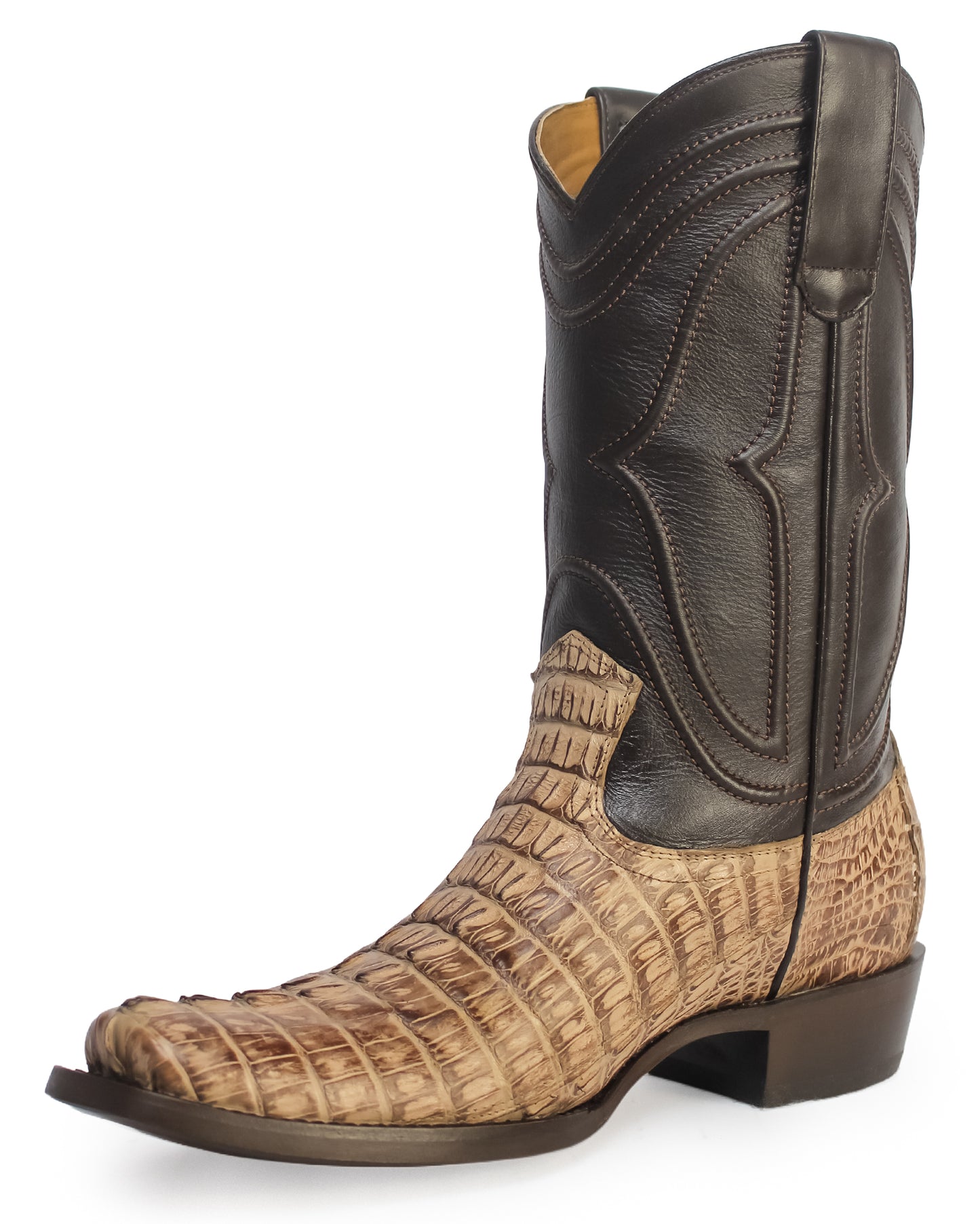 Men's Cutter Toe Caiman Tail Western Boots - 740172