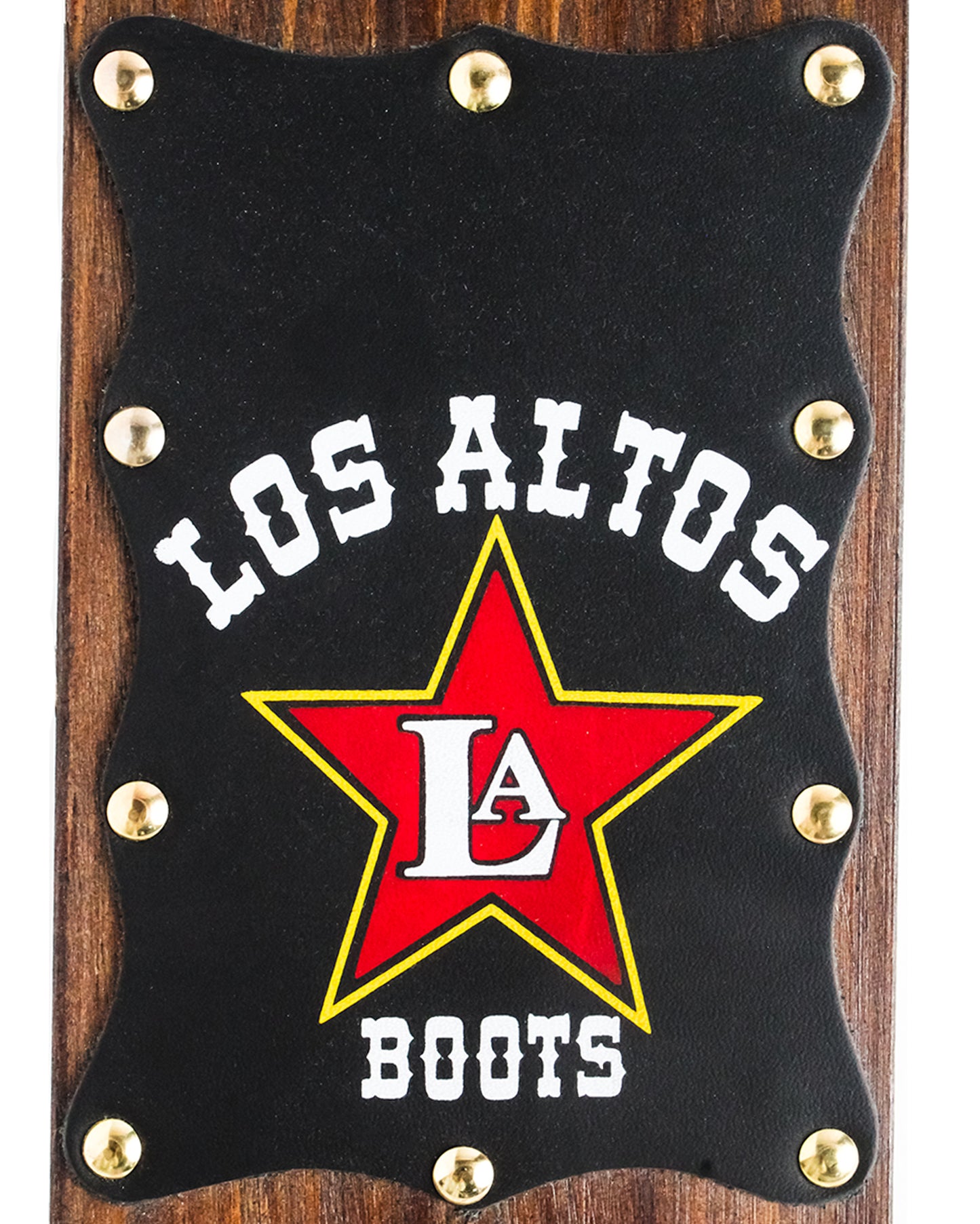 Black Leather with Gold Studs Boot Jack