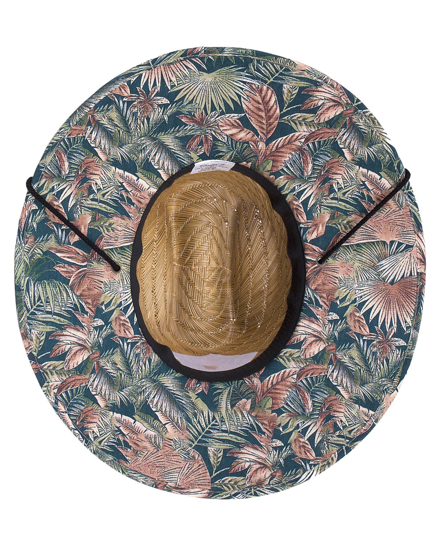 Straw Floral Print Lifeguard Hat