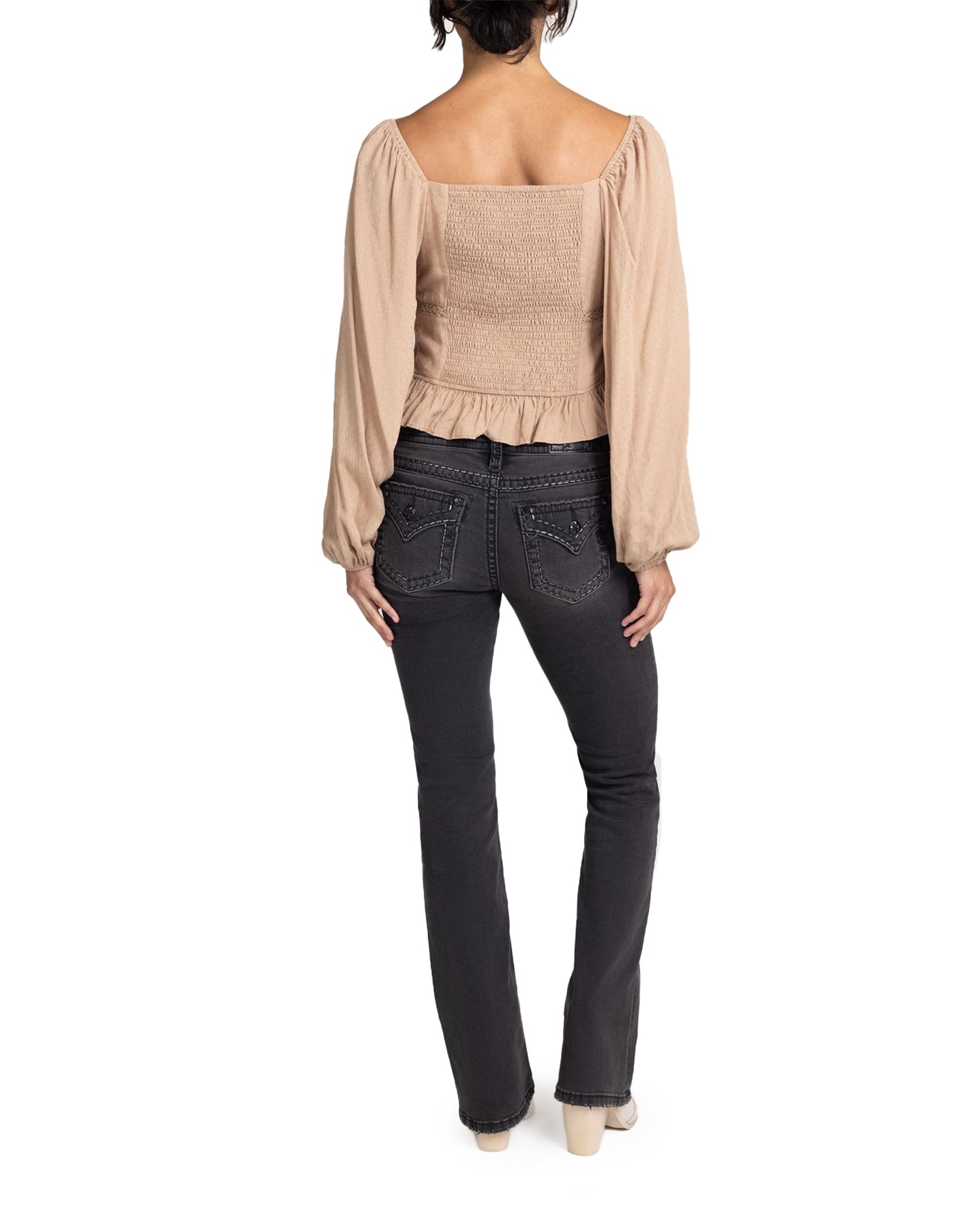 Long Sleeve Top With Ruffles - Mt3247L