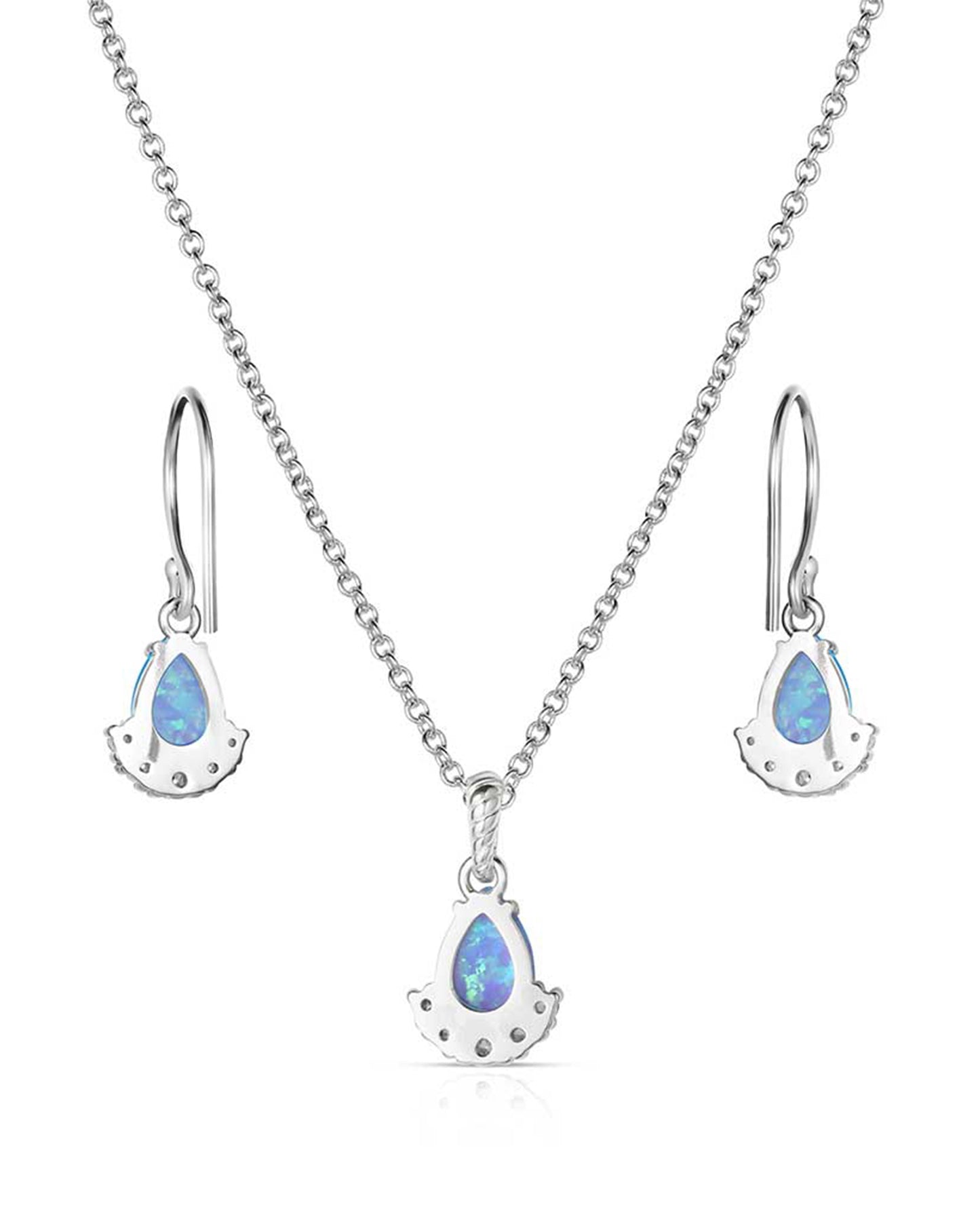 Blue Opal Flare Jewelry Set