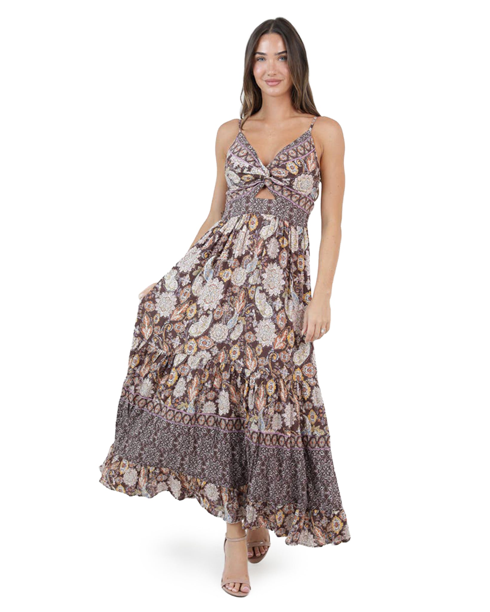 twist front cut out maxi dress Women's Size:34W X 32L Light Blue Satin Midi sleeve_type:Convertible Womens dress What occasions suit this