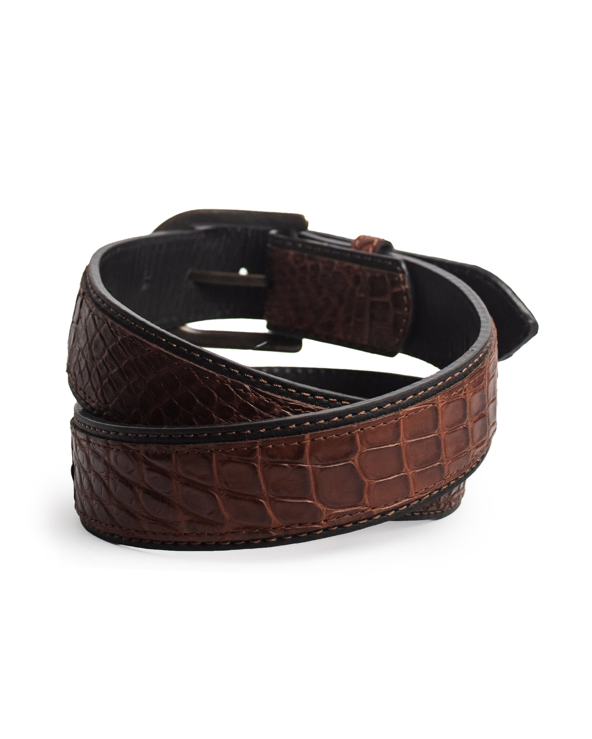 Mn Shedron Alligator Stiching Ranch Belt - Cb502