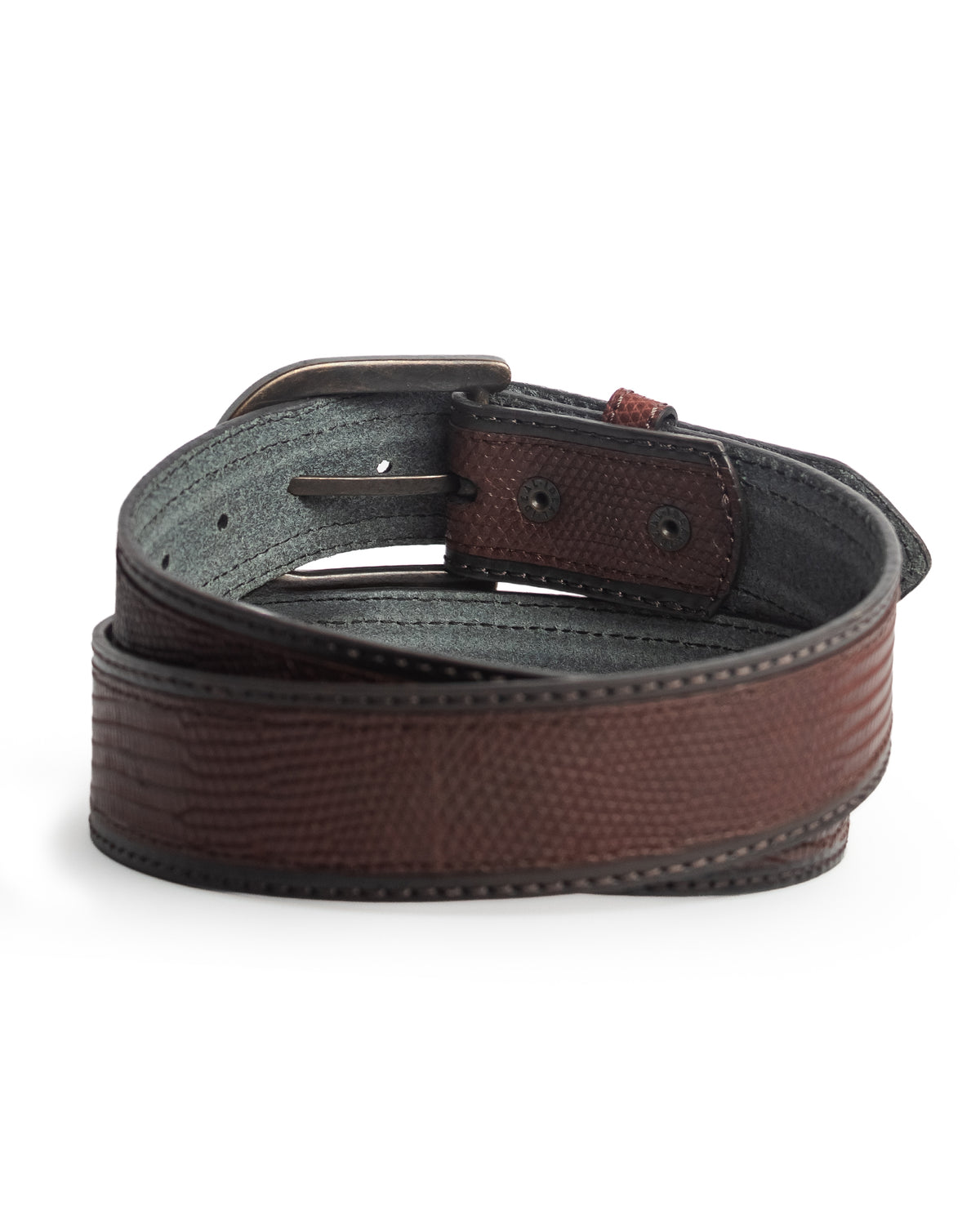 Mn Shedron Lizard Ranch Stiching Belt - Cb504