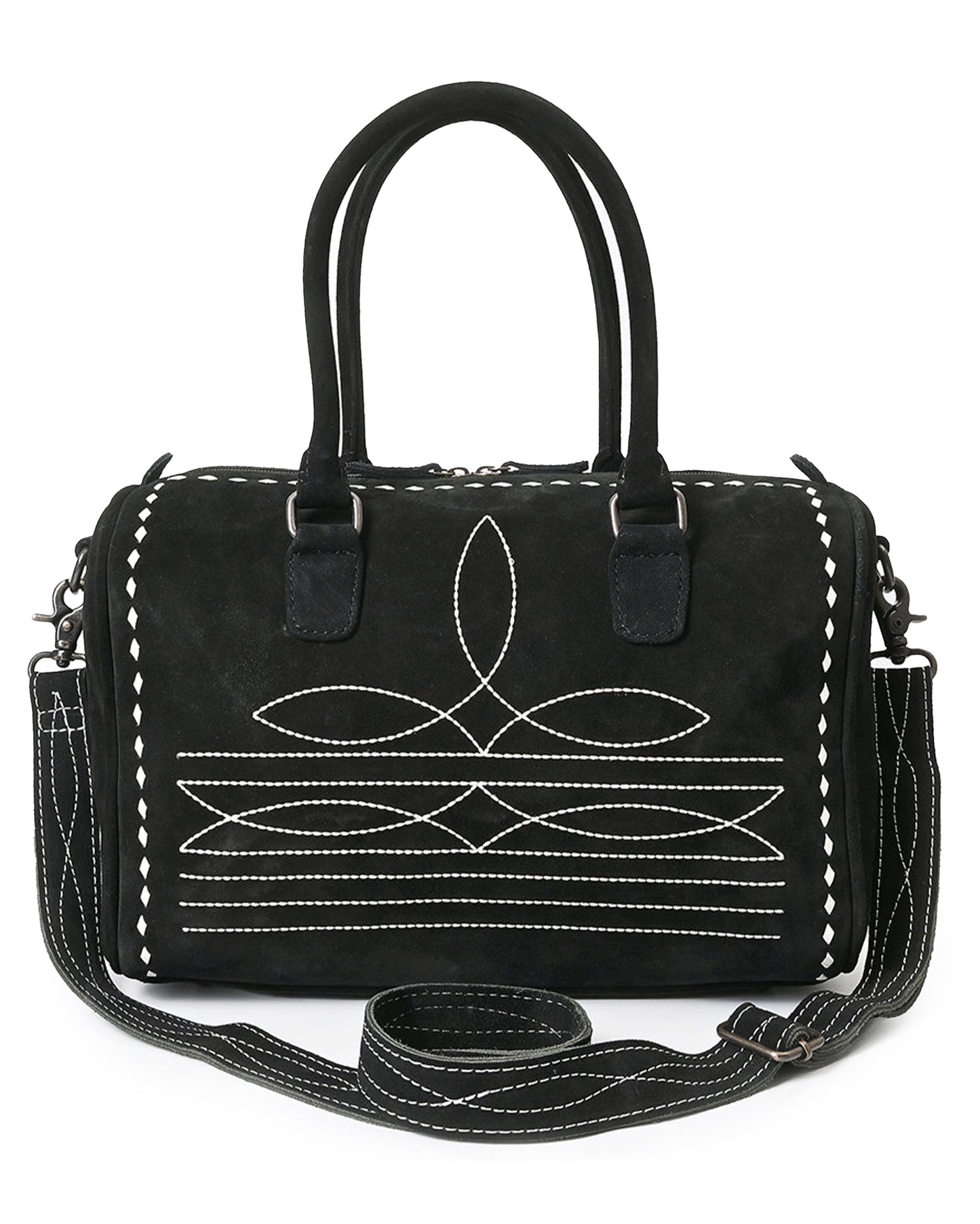 Genuine Western Suede Leather Duffel Bag