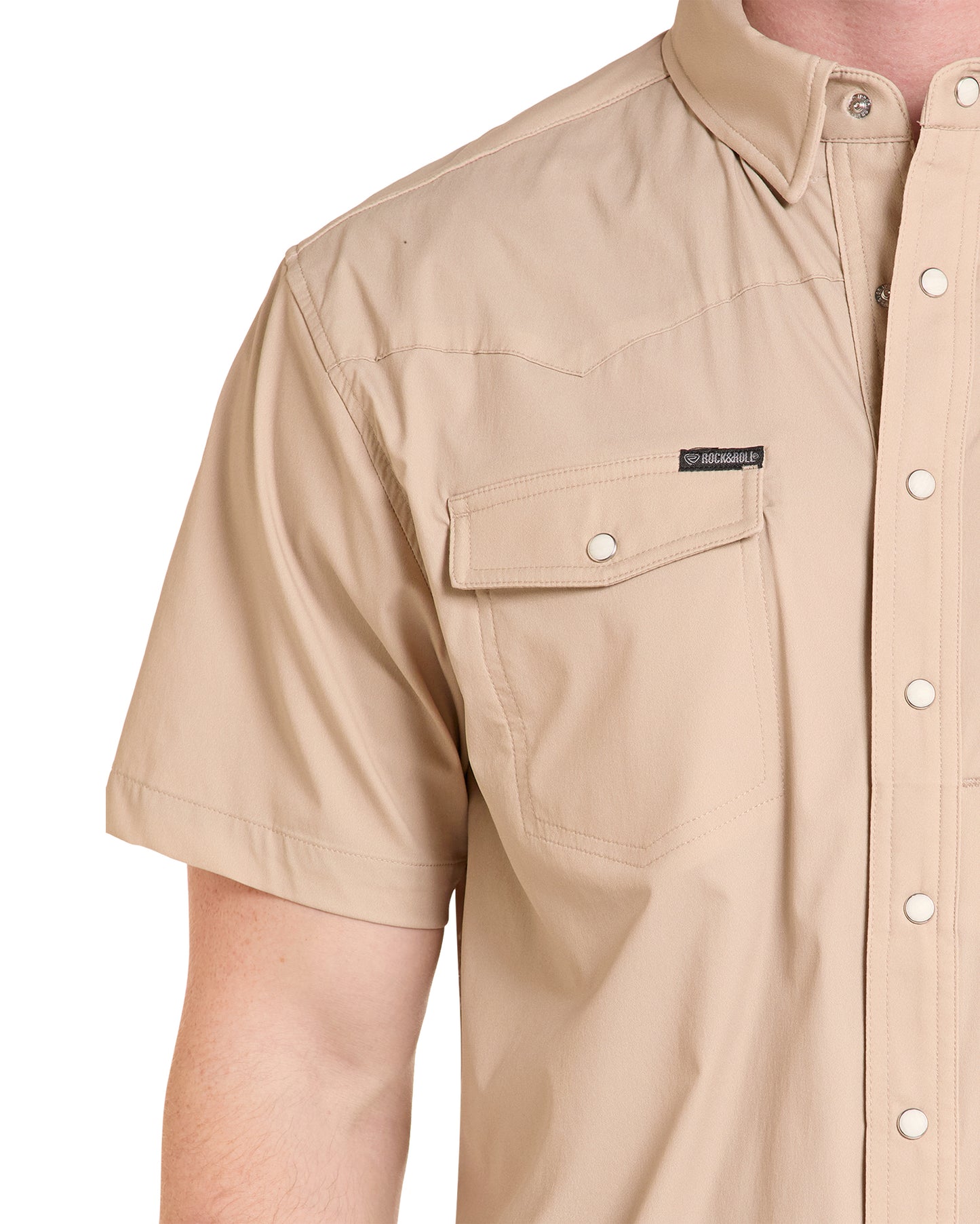 Men's Nylon Tek Solid Core Western Shirt - Bmn3S09641-27
