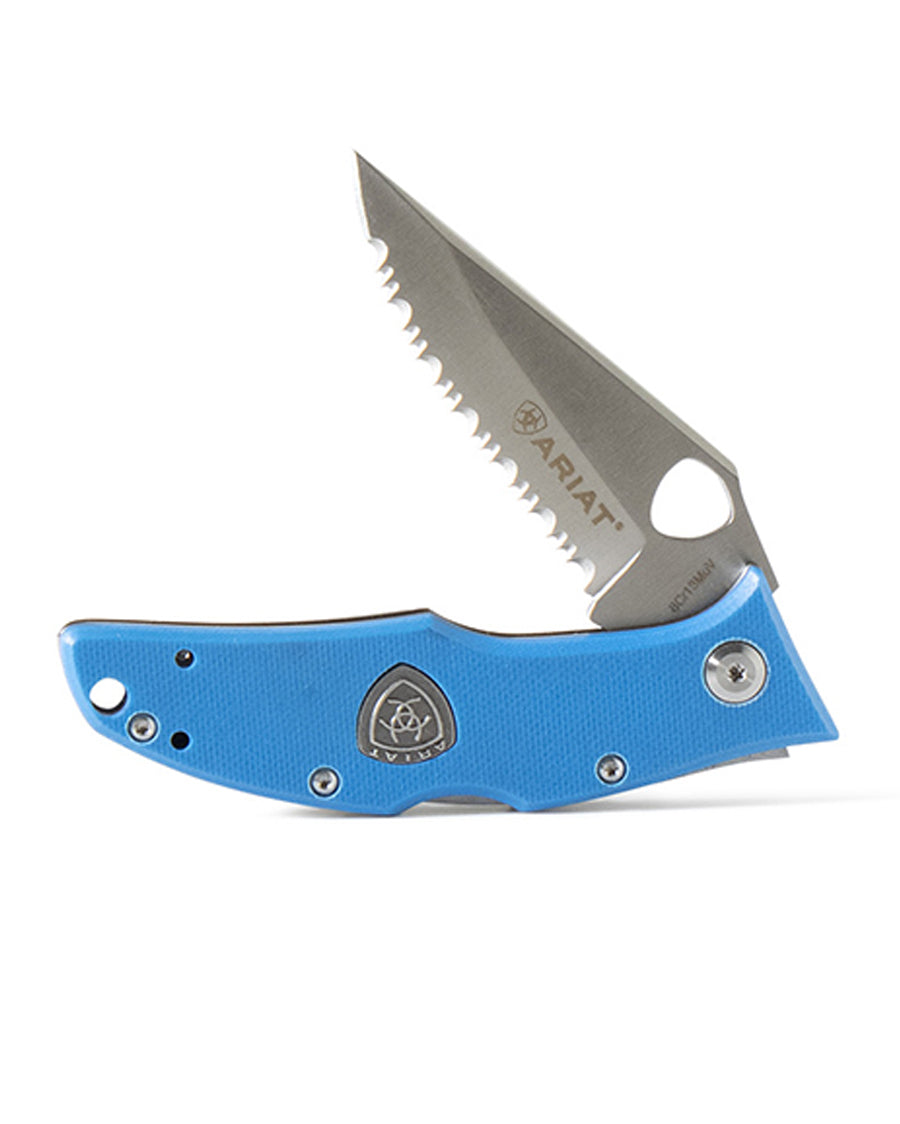 2.5" Serrated Blade Knife by Ariat Accessories from Skip’s Western Outfitters | MFW-A710012327-S-SMALL-BLUE