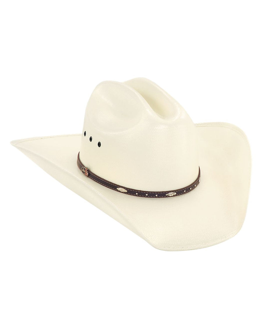 Justin 20X Black Hills Straw Hat by Milano Hats from Skip’s Western Outfitters | MHC-JS1356BKHL4-63/4-Ivory
