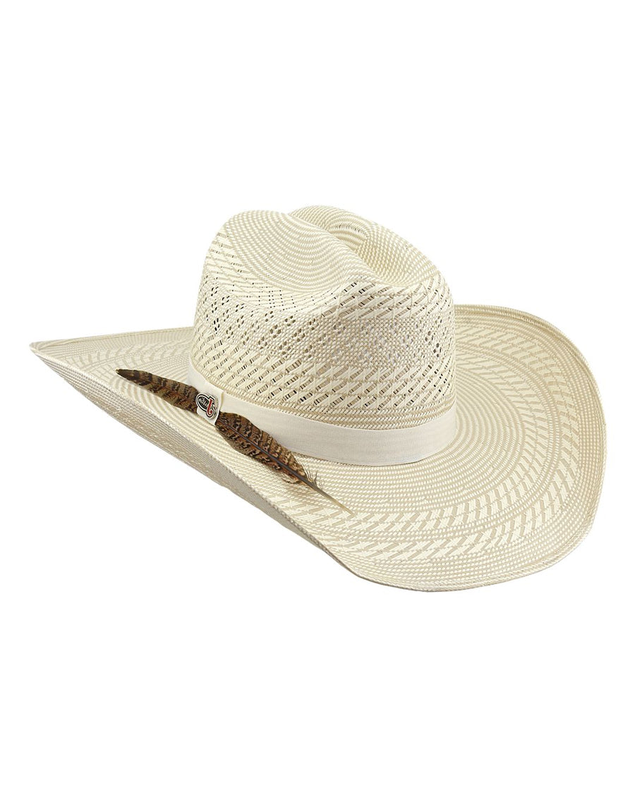 Justin Tarrant Shantung Straw Hat by Milano Hats from Skip’s Western Outfitters | MHC-JS3V56TARR4414-63/4-Ivtan