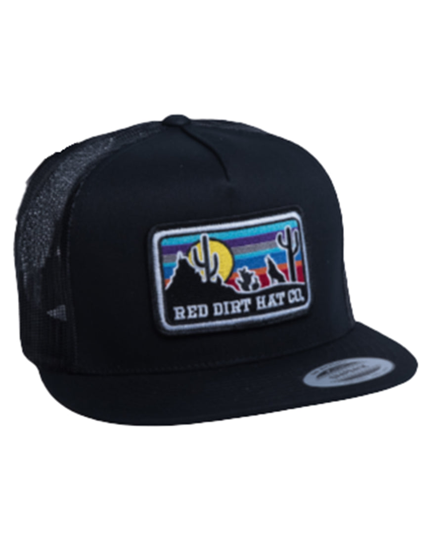 Coyote Snapback Cap by Red Dirt Hat Company from Skip’s Western Outfitters | RDH-RDHC-135-OSFA-BLACK