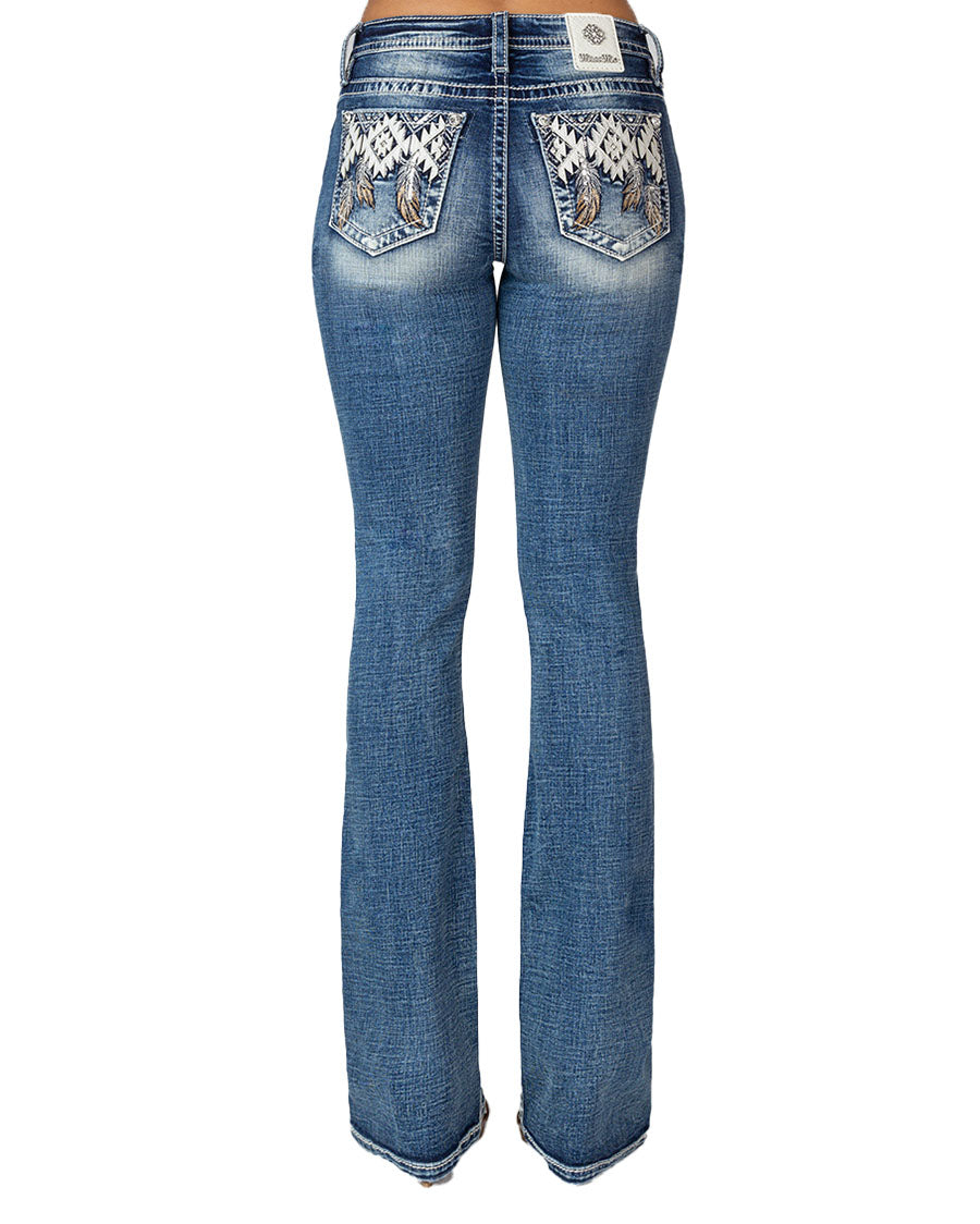 Women's Feather Aztec Jeans – Skip's Western Outfitters