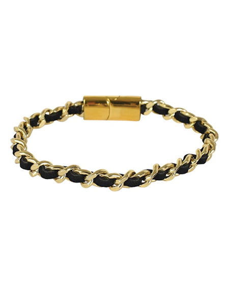 Metal Link Chain with Suede Lacing Bracelet by TRD from Skip’s Western Outfitters | TRD-22073BJ1-O/S