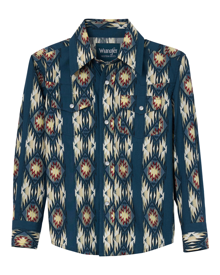 Boys' Checotah Long Sleeve Shirt by Wrangler from Skip’s Western Outfitters | WRA-112344416-XXS-CHECOTAH