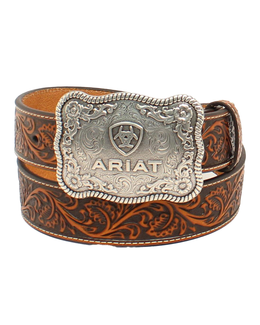 Men's Antiqued Belt by Ariat Accessories from Skip’s Western Outfitters | MFW-A1020467-30-BRN