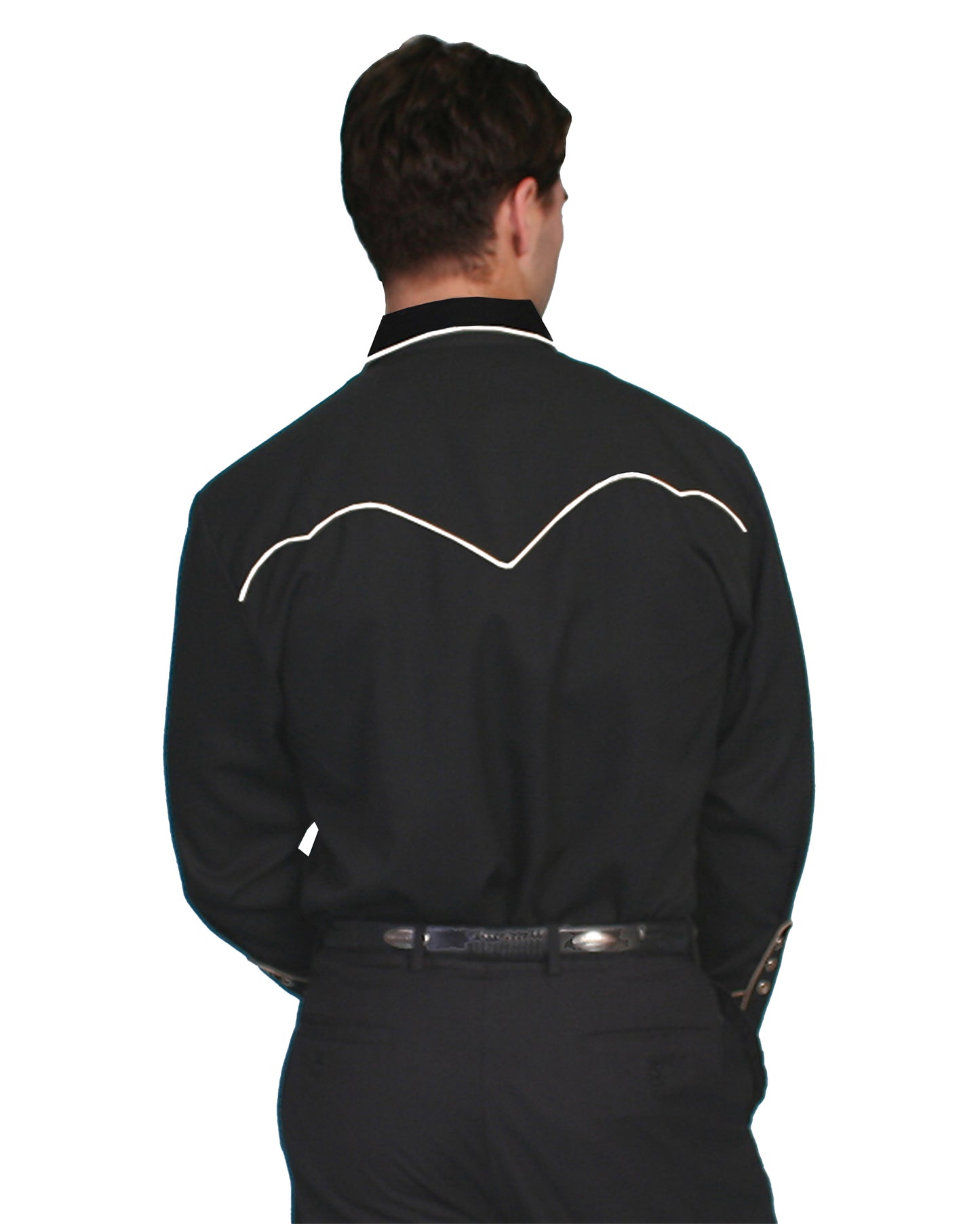 Men's Solid Shirt with Contrast Piping