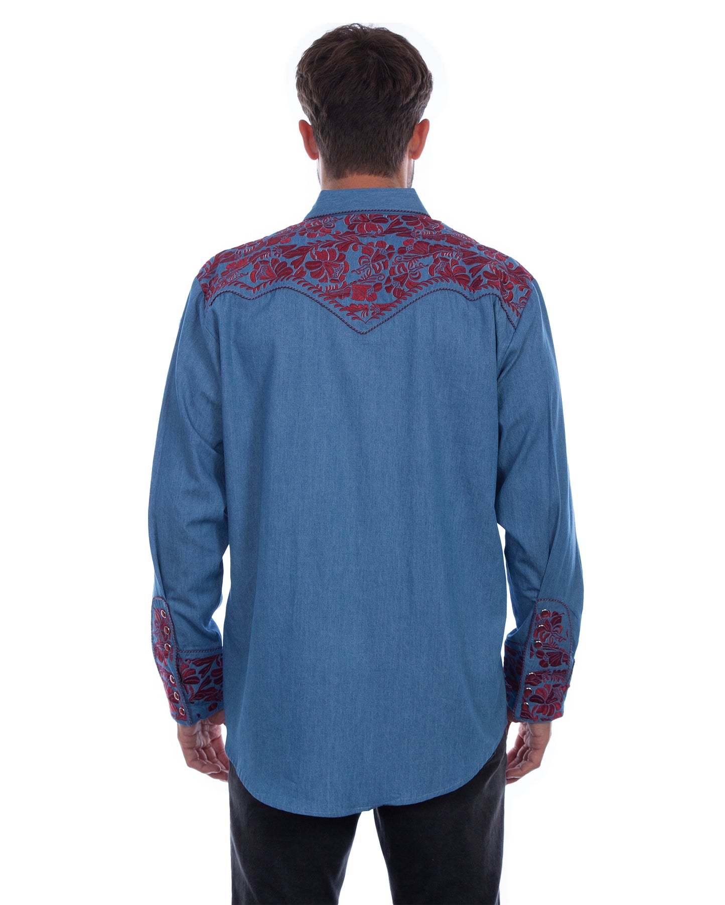 Floral Tooled Embroidery Shirt