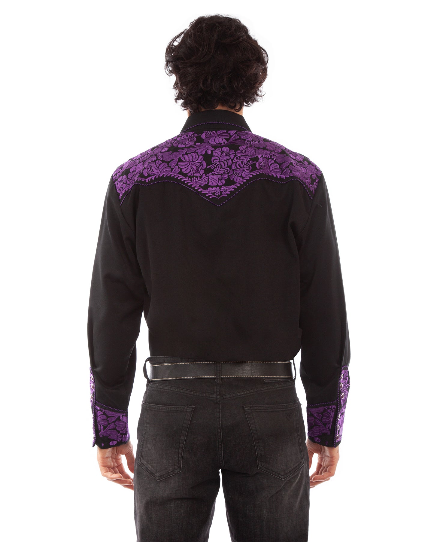 Men's Floral Tooled Western Shirt