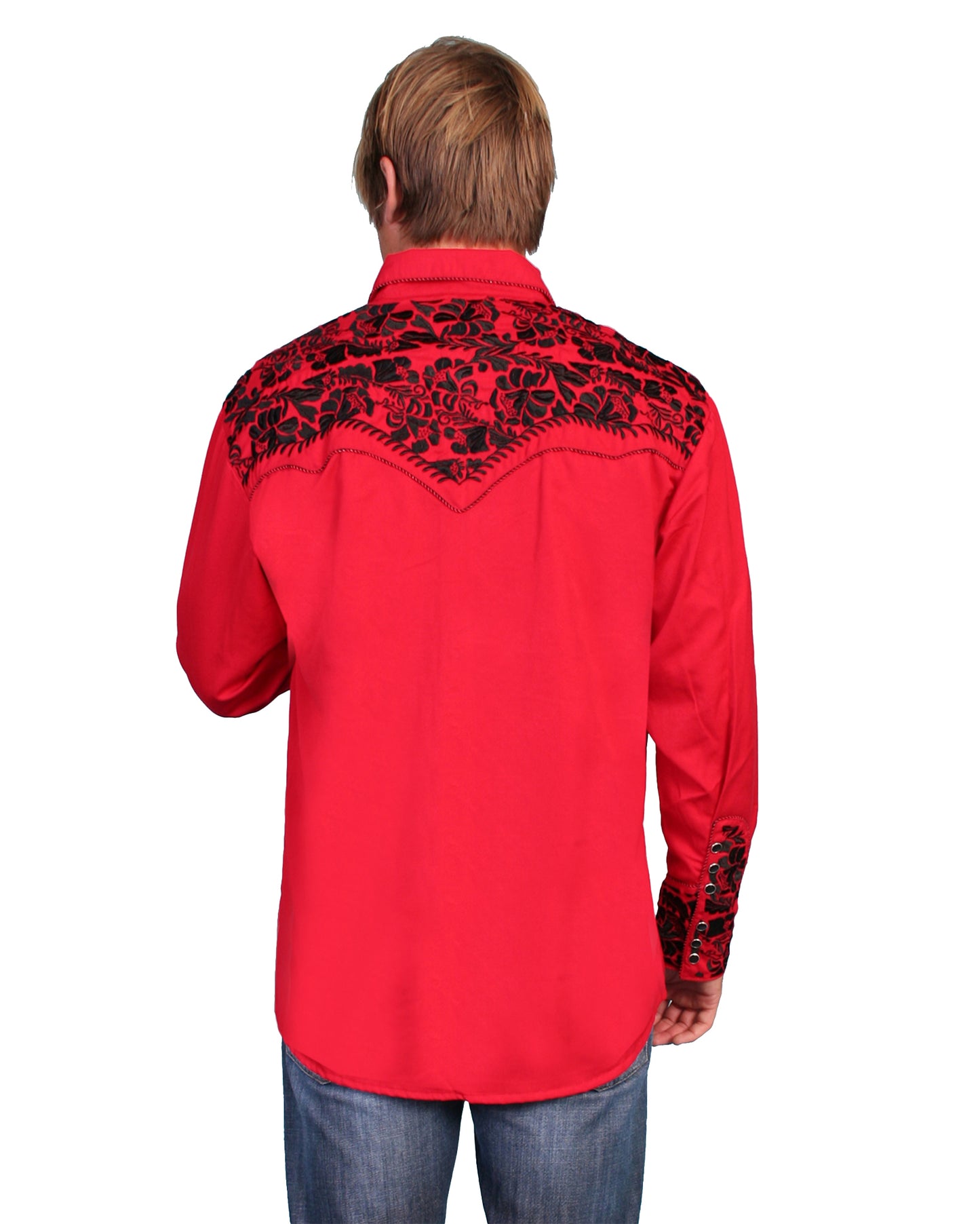 Floral Tooled Embroidery Shirt