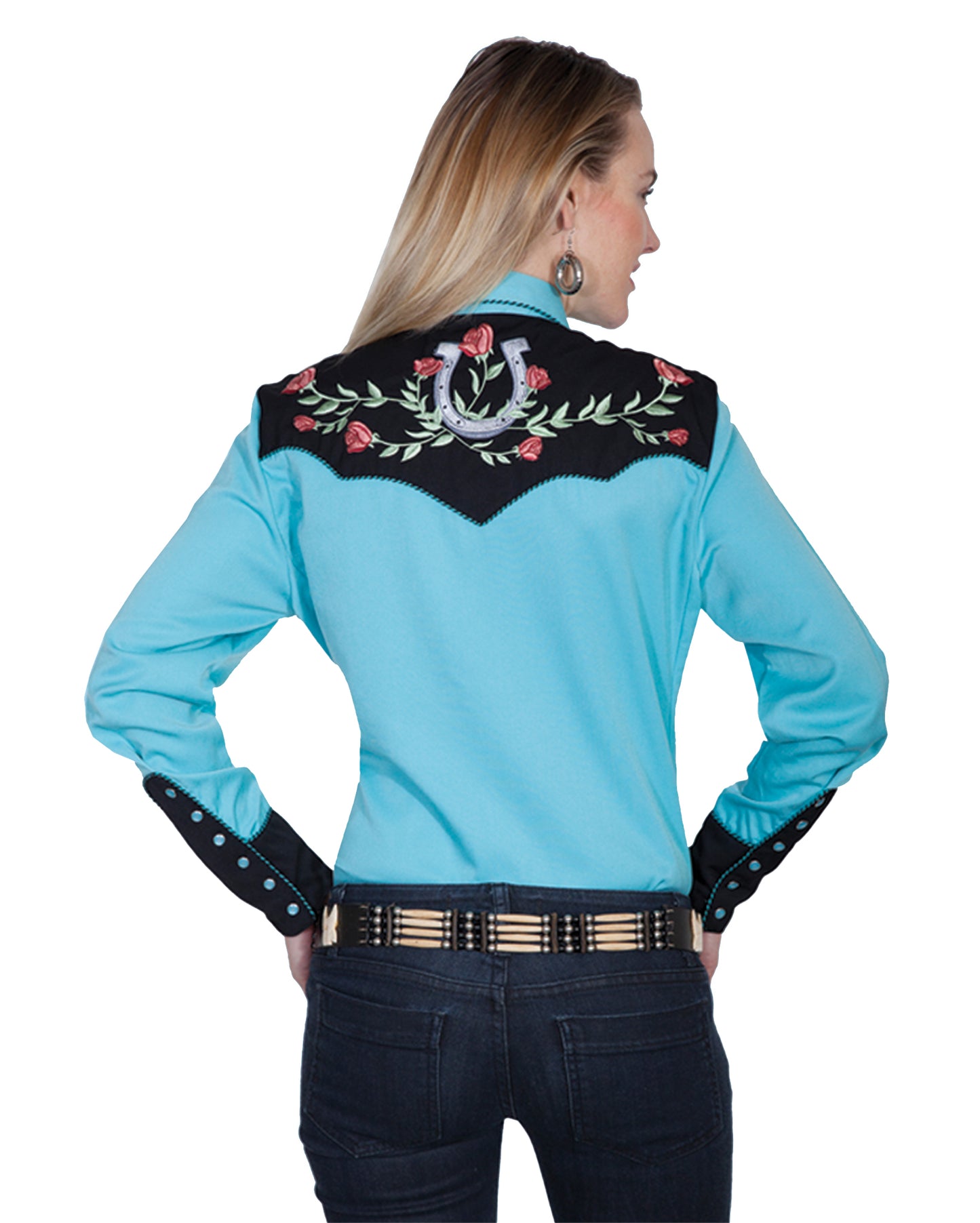 Women's Horse Shoe Embroidered Blouse