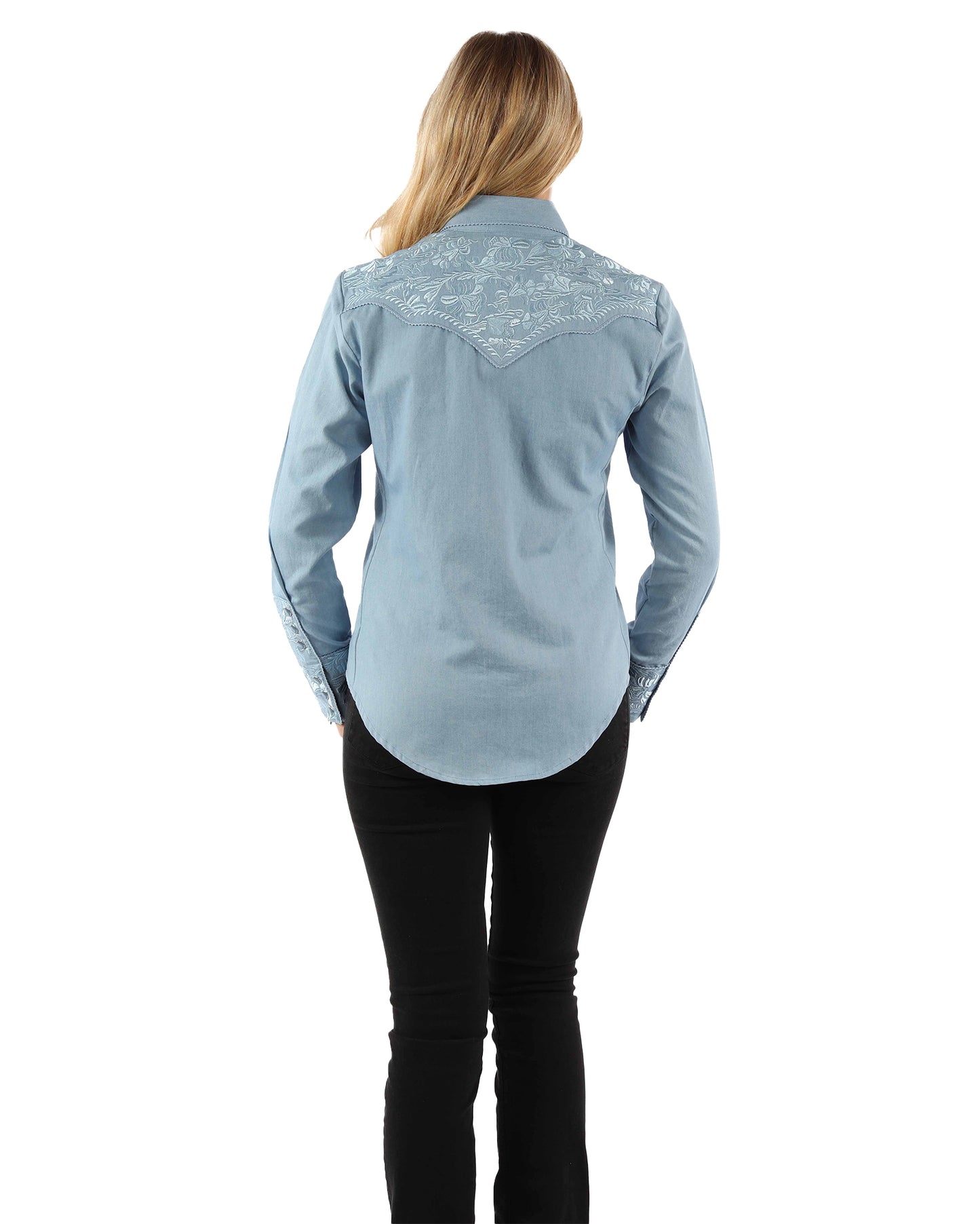 Women's Floral Tooled Embroidered Western Shirt