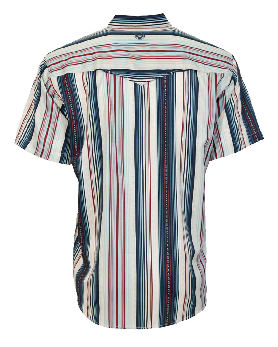 Youth Sol Whitecap Grey Short Sleeve Pearl Snap Western Shirt - Ht2621Nvst-Y