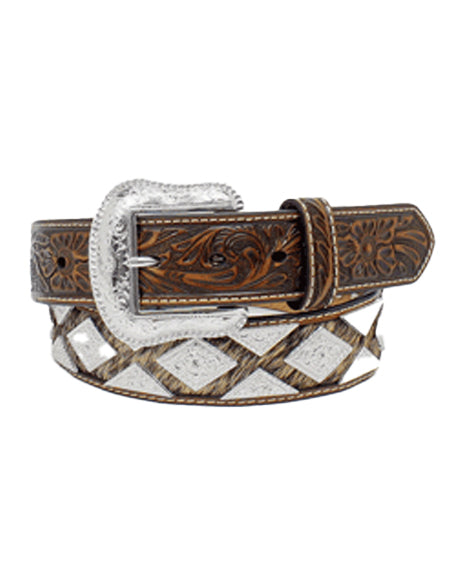 Calf Hair Diamond Conchos Belt by Nocona from Skip’s Western Outfitters | MFW-N2509408-32