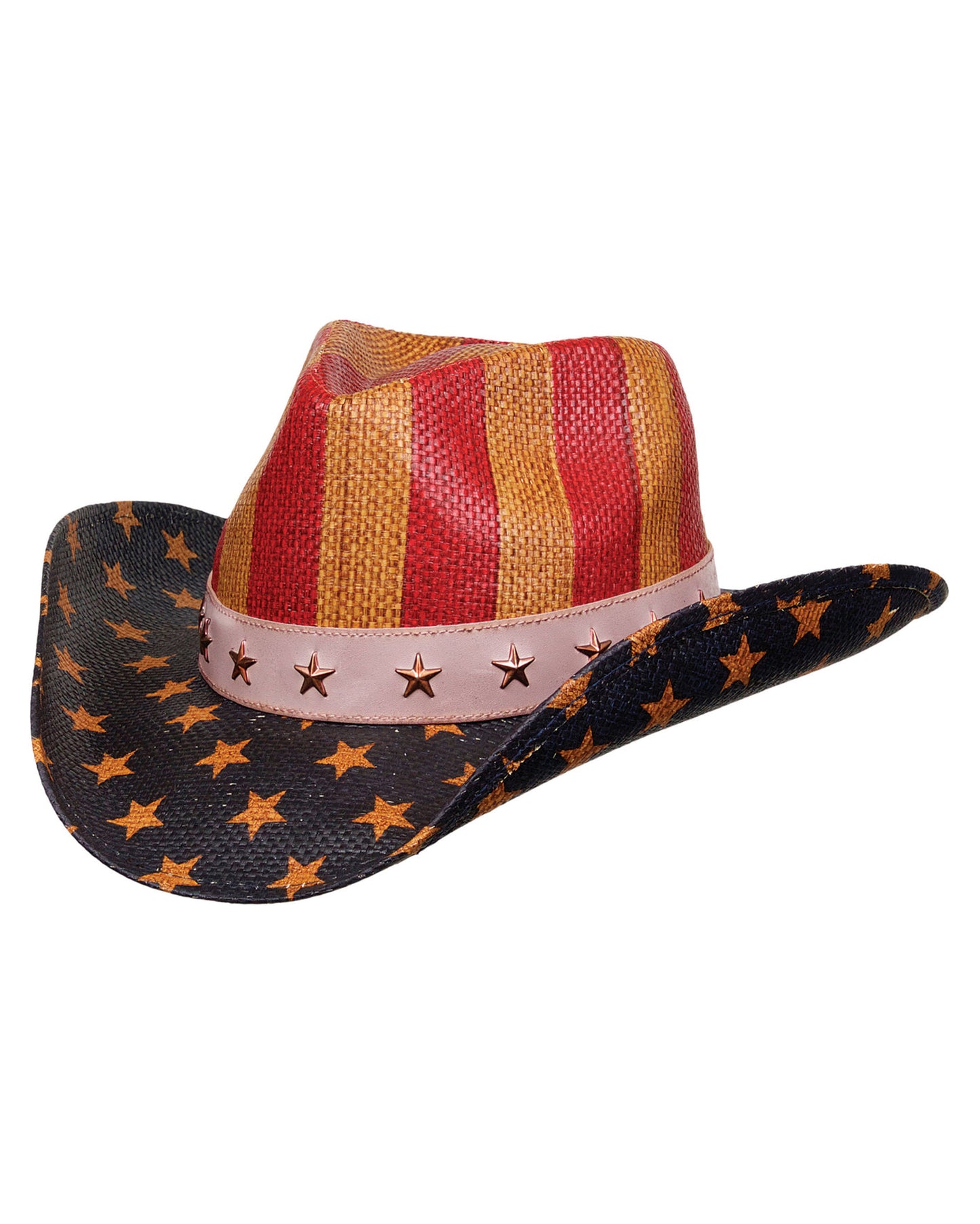 USA Flag Western Hat by LTC Hats from Skip’s Western Outfitters | LTC-ST10-A-M-USA-NATURAL