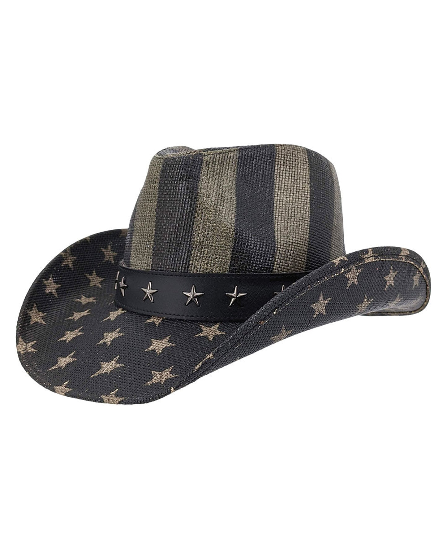 USA Flag Western Hat by LTC Hats from Skip’s Western Outfitters | LTC-ST10-B-M-USA-DARK