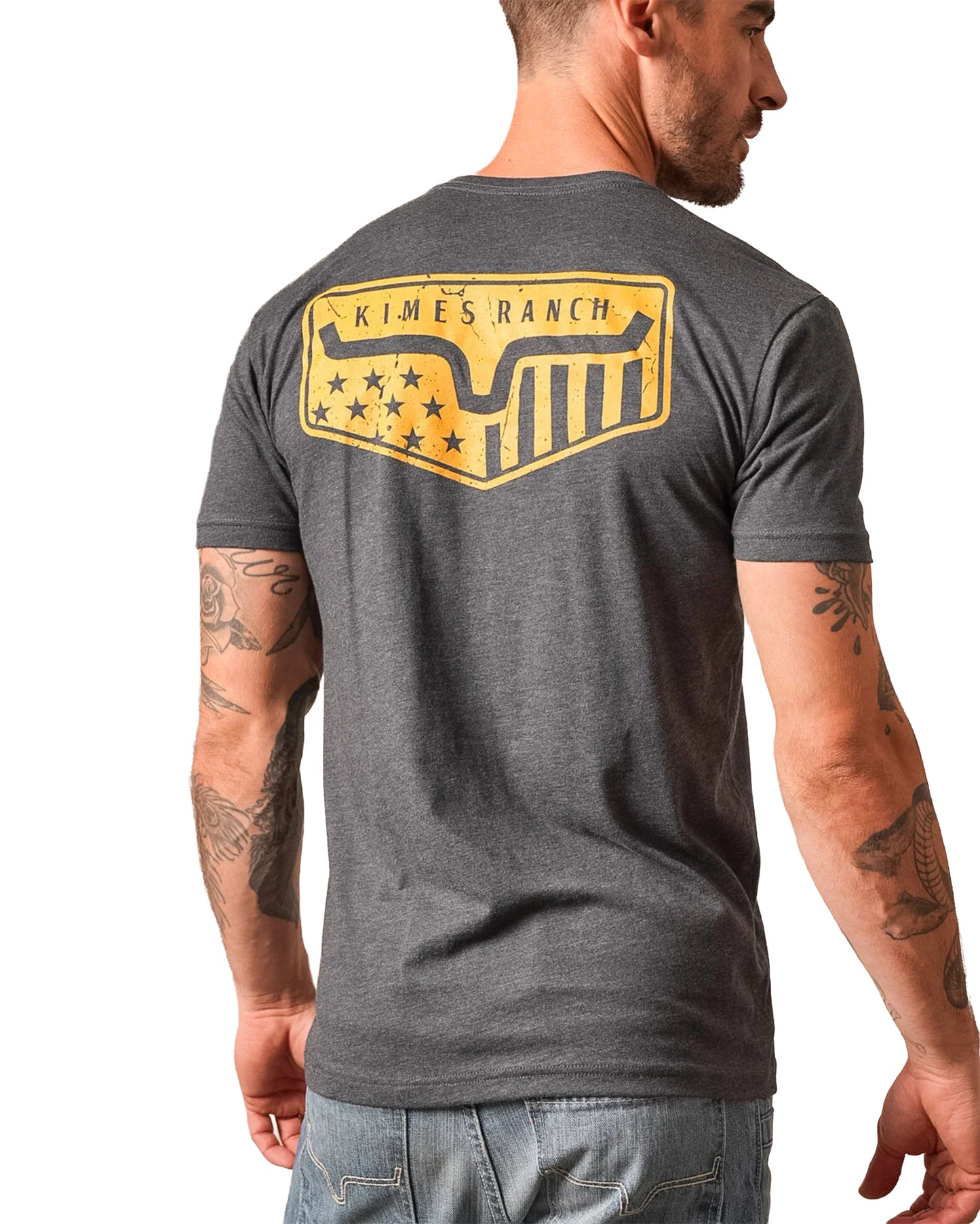 Men's Spangled Short Sleeve T-Shirt - Msh0000173-Bk004