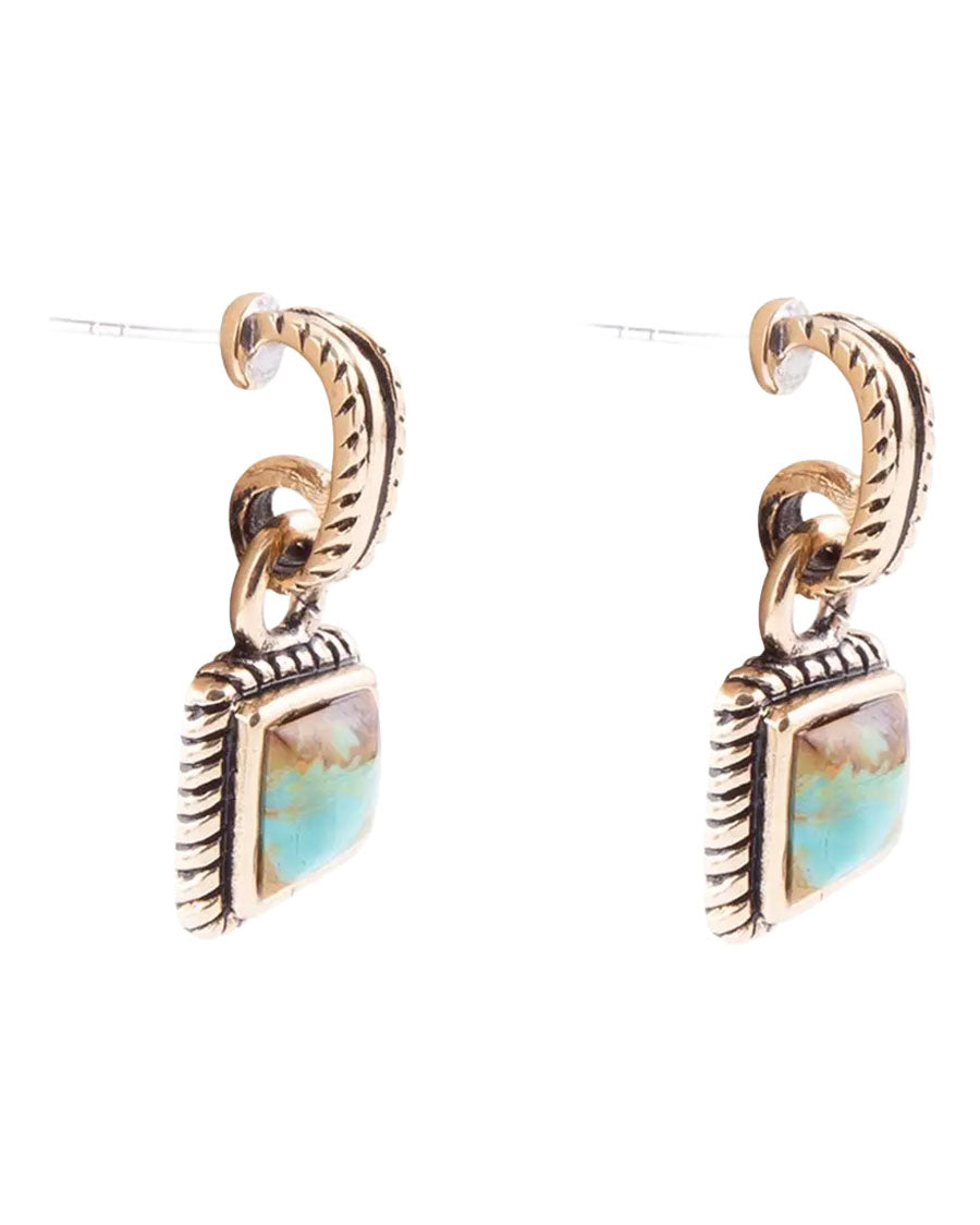 Women's Roped Around Turquoise Earrings - Pboue12Tg2B