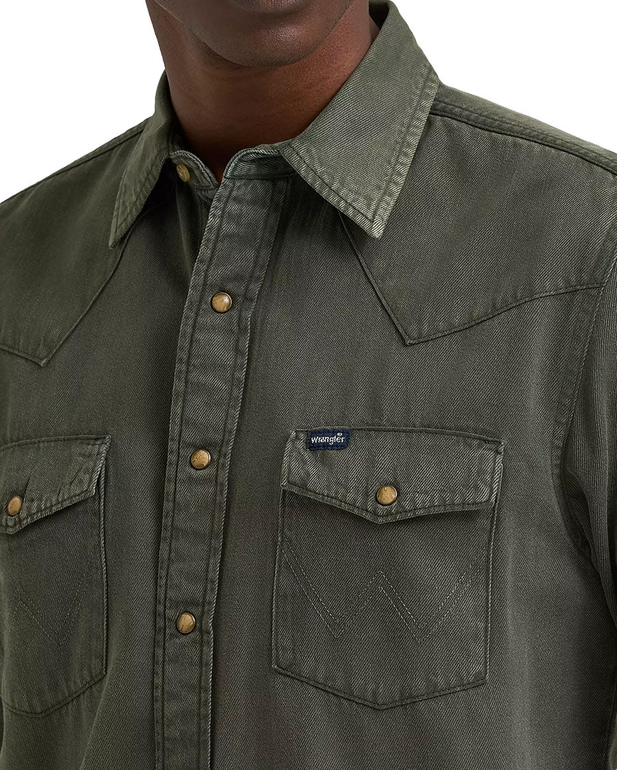 Men's Denim Western Shirt - 112381633