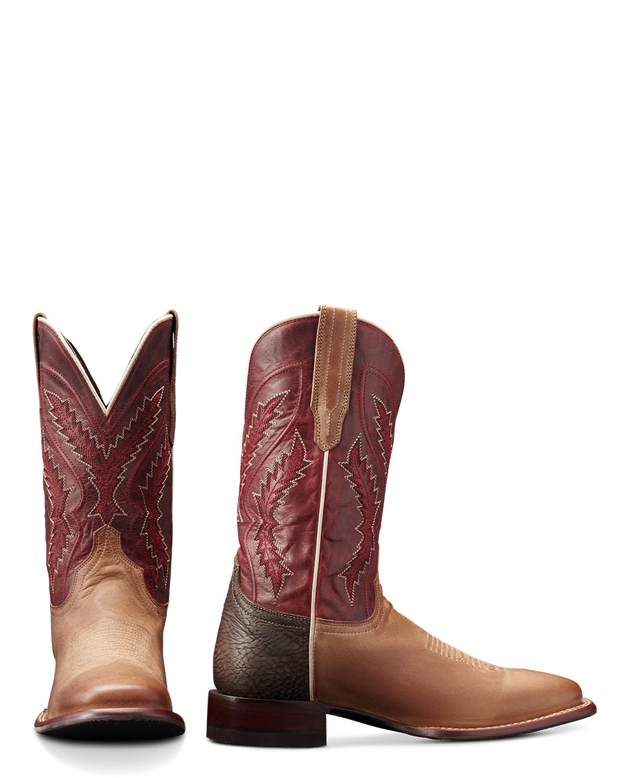 Men's The Doc In Oat & Red Goat Western Boots - 10031-Oar