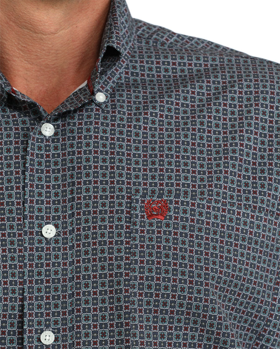 Men's Long Sleeve Print Arenaflex Shirt - Mtw1106137