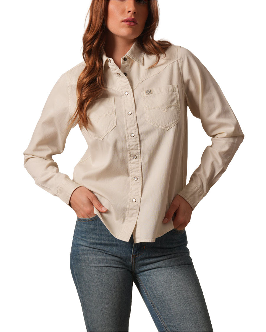Women's Della Long Sleeve Western Shirt - Wto0000091-Be006