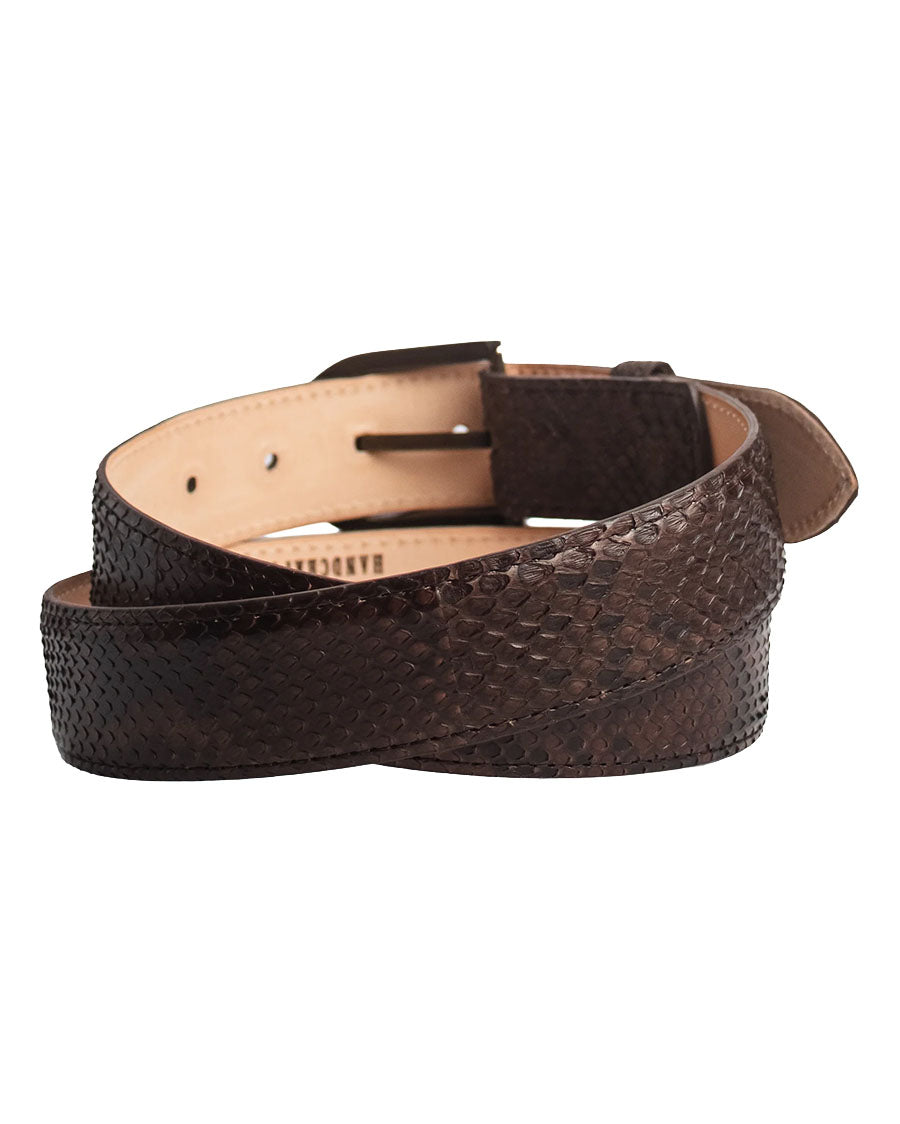 Men's Classic Chocolate Python Belt - Cb401
