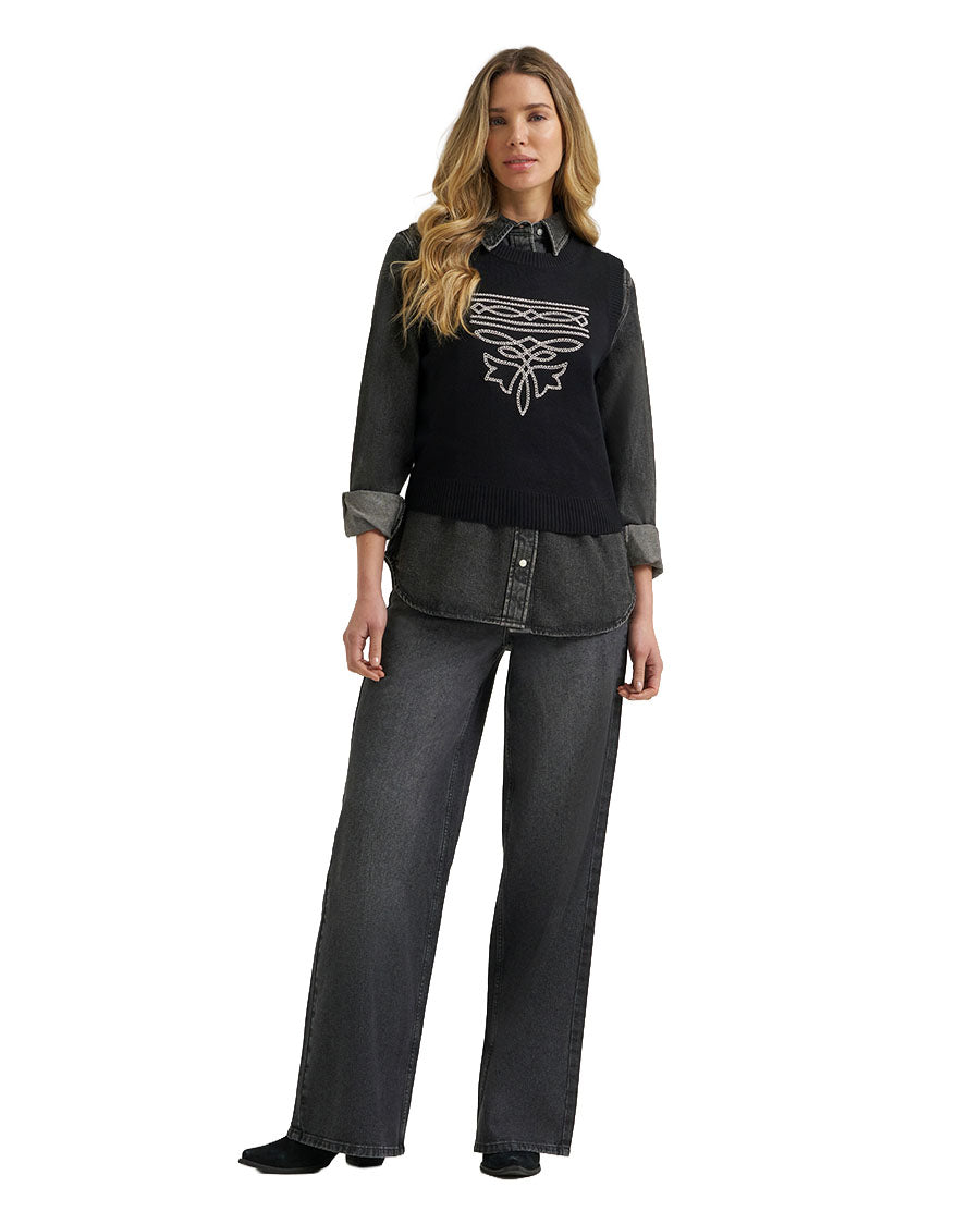 Women's Wrangler Retro Punchy Sweater Vest - 112385440