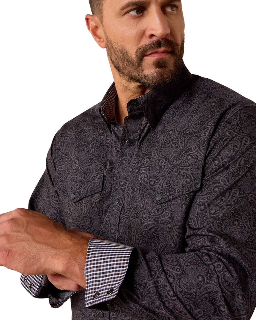 Men's Wrinkle Free Allen Fitted Snap Shirt - 10071023