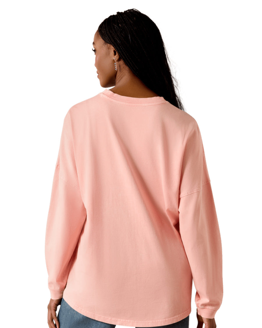 Women's Canvas Oversized Long Sleeve T-Shirt - 10071127