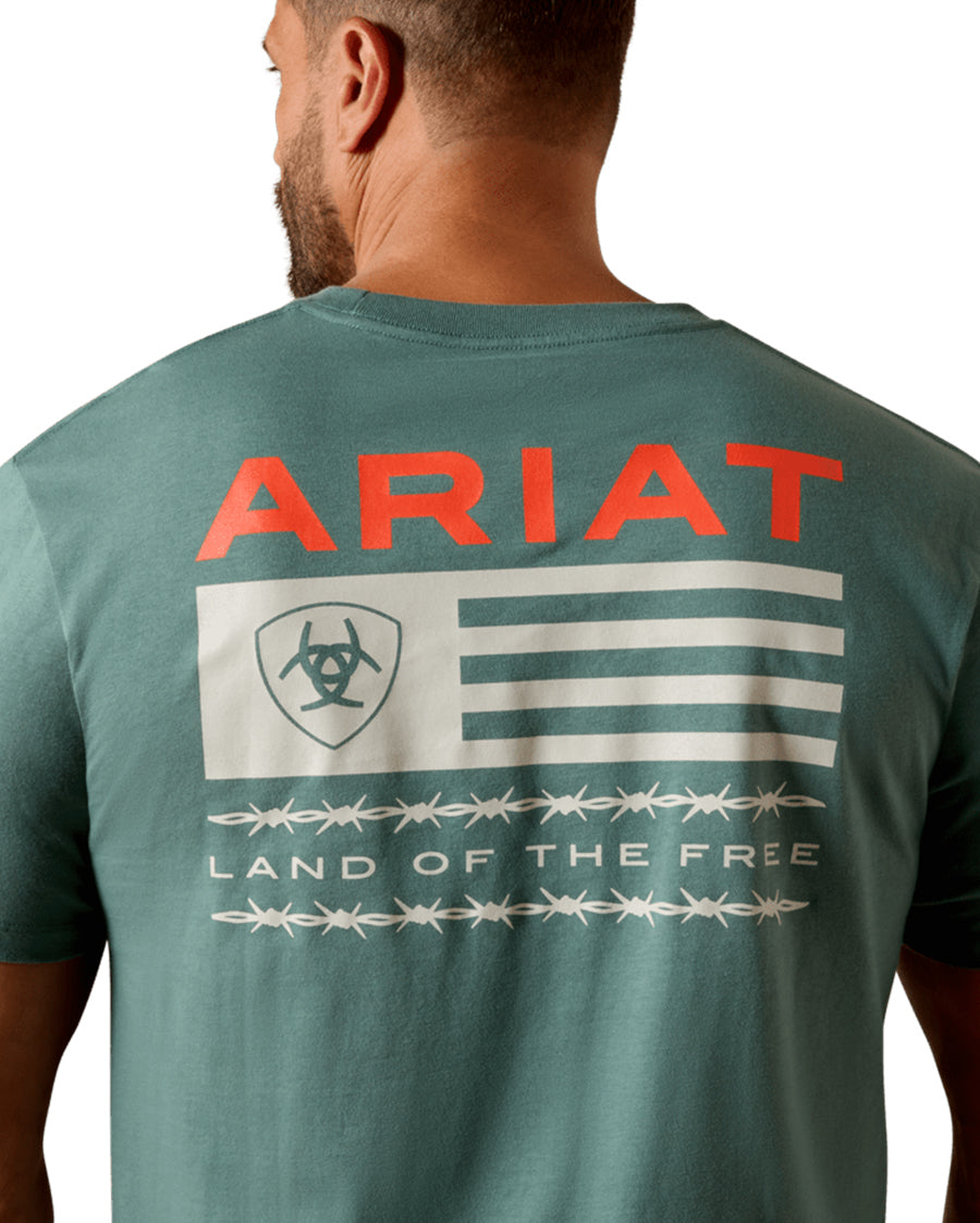 Men's Ariat Hidden Valley Flag Classic Fit T-Shirt - 10061355