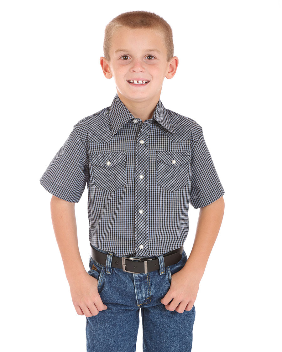 Boys' Dress Western Shirt by Wrangler from Skip’s Western Outfitters | WRA-206WAAL-REG-XXS