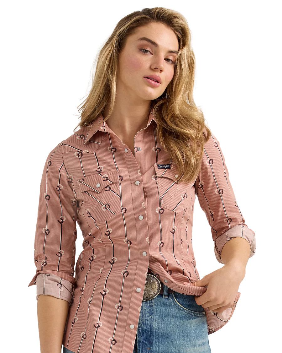 Women's Western Vintage Snap Top