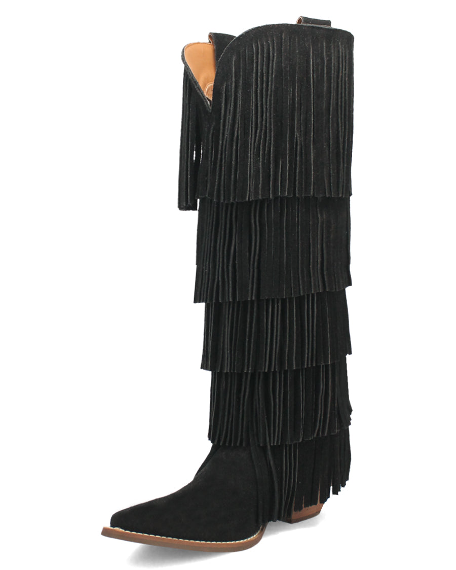 Dingo Women's Wild Child Western Boots in Black with Snip Toe at Skip's Western Outfitters | DI276-Black