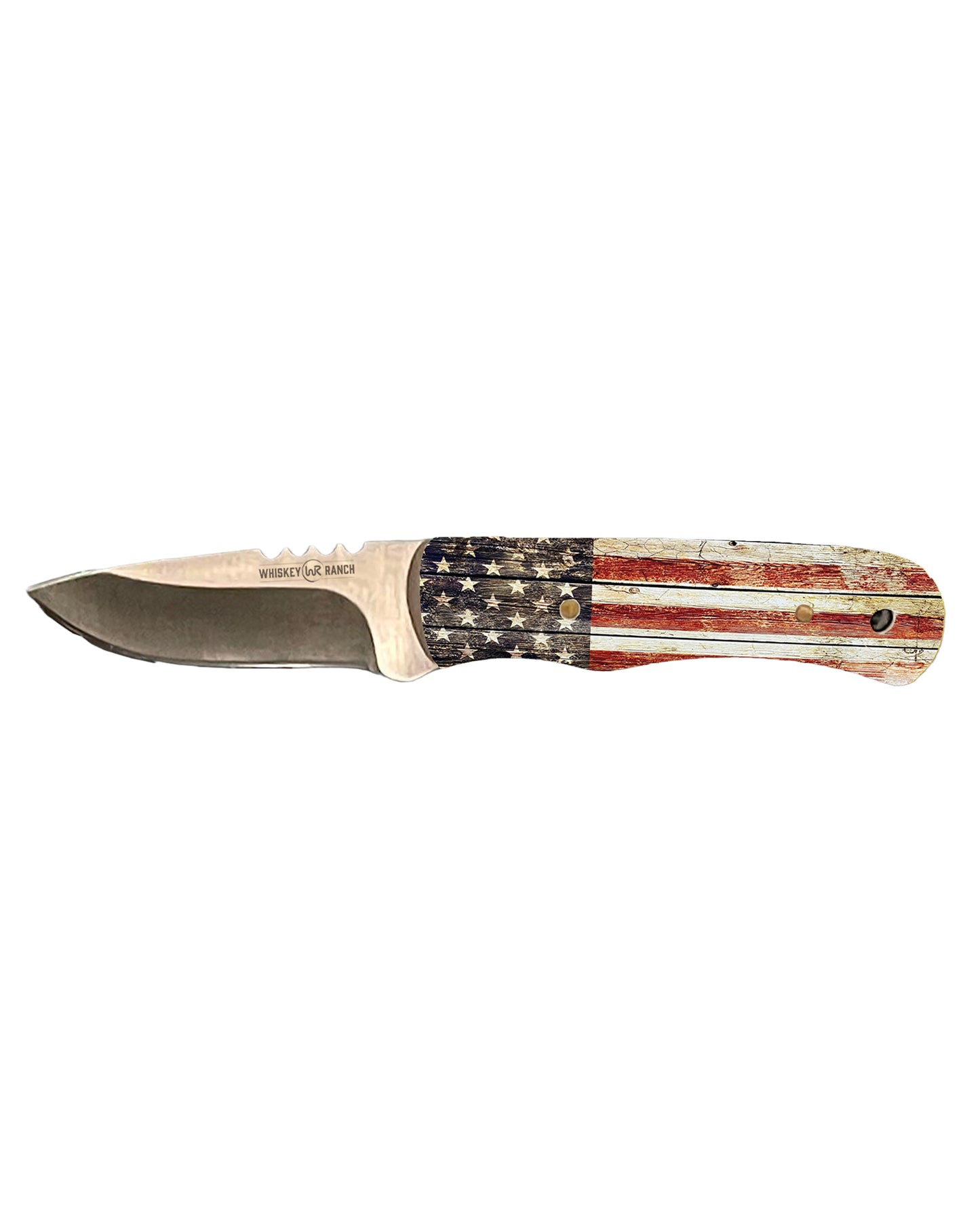 Patriot Acrylic Skinner Knife - Wb43-18 by Whiskey Bent Knives from Skip’s Western Outfitters | WBK-WB43-18-PATRIOT