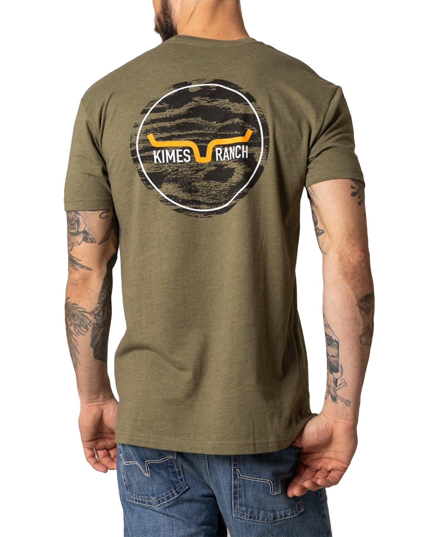 Kimes Ranch Men's Woody Short Sleeve T-Shirt in Military Green at Skip's Western Outfitters