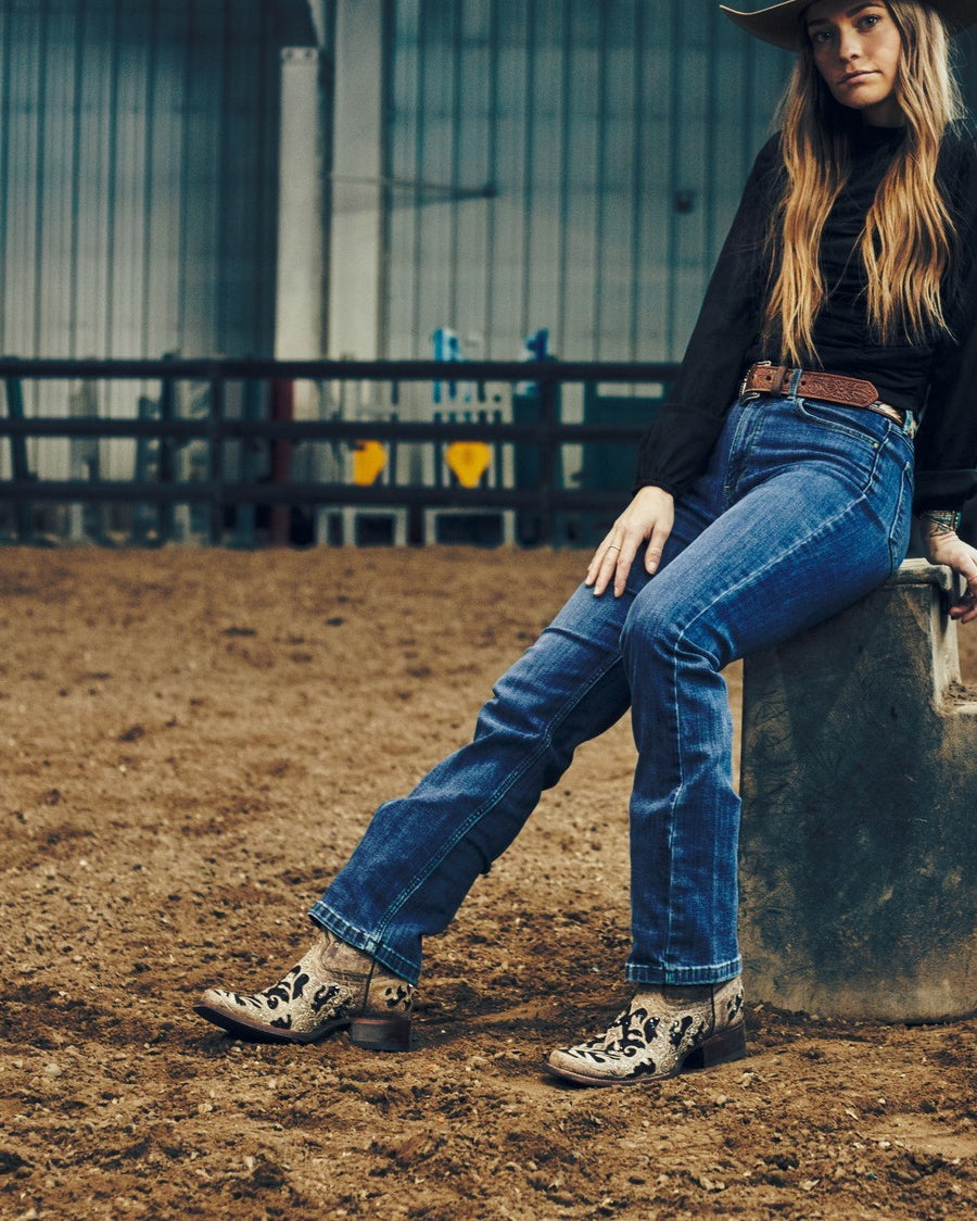 Corral A3648 Women's Handcrafted Square Toe Cowgirl Boots in Brown at Skip's Western Outfitters