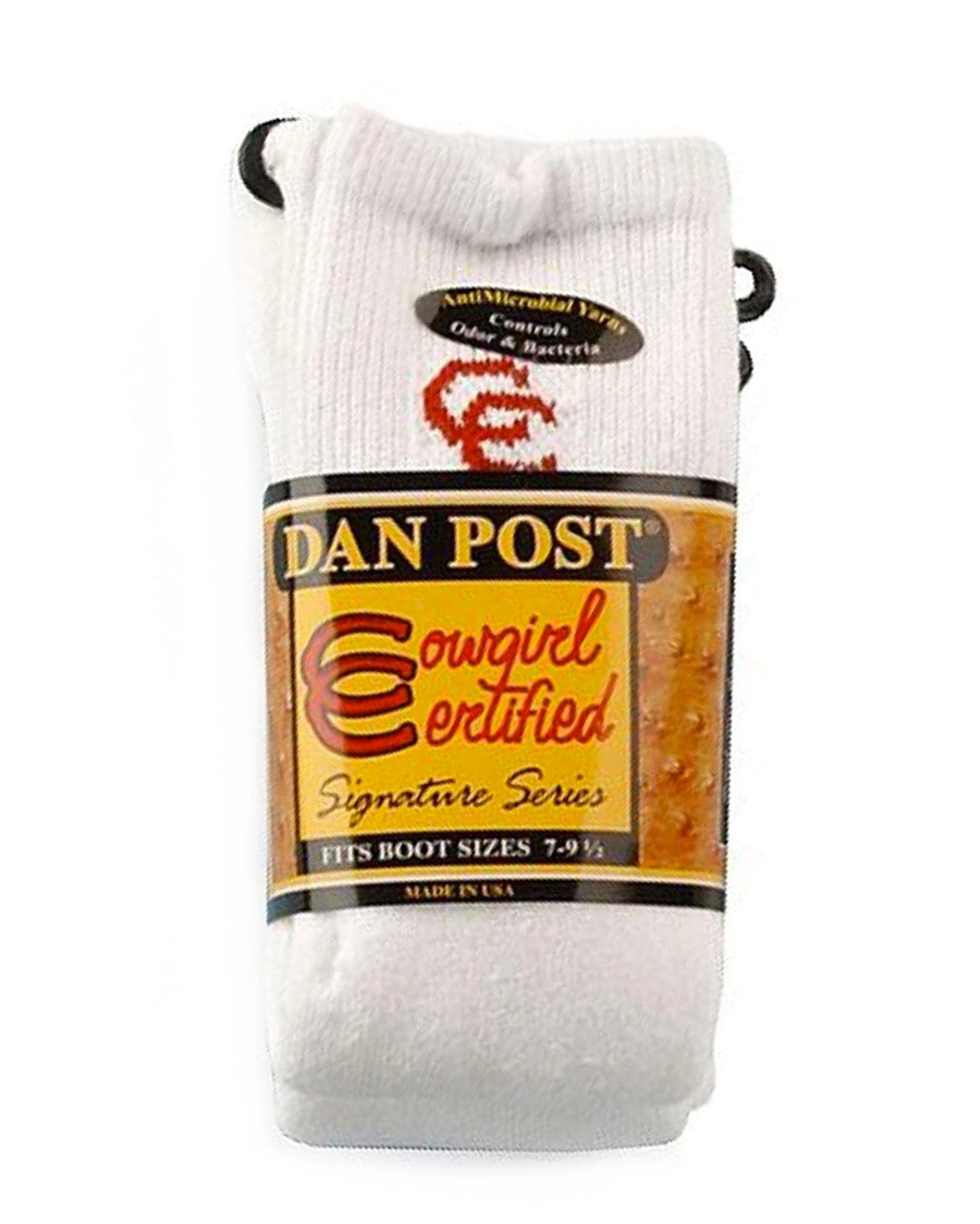 Women's Cowgirl Certified 2Pack Socks by Dan Post Accessories from Skip’s Western Outfitters | GET-DPCGC9-M-WHITE