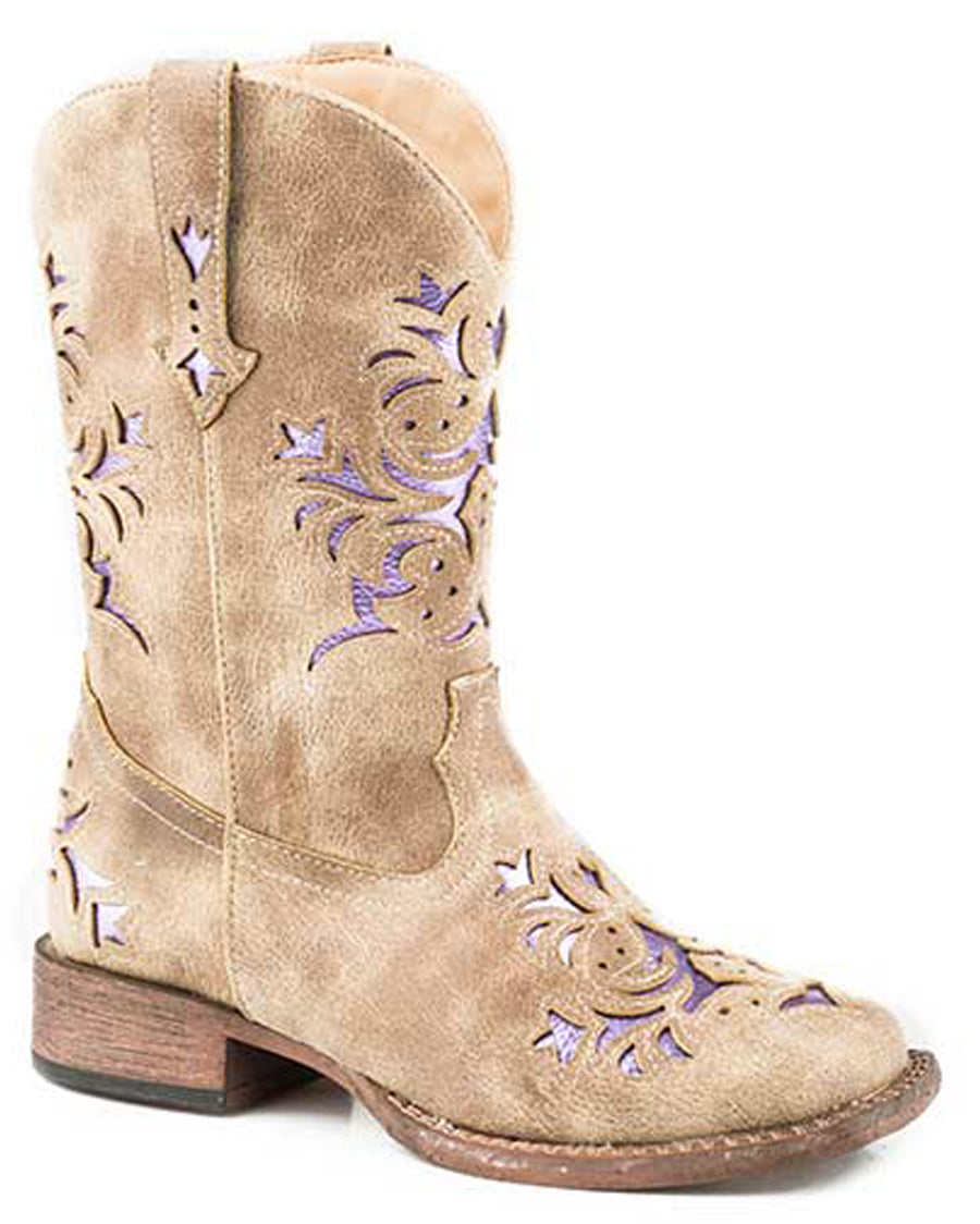 Kids' Lola Vintage Western Boots by Roper from Skip’s Western Outfitters | KAR-09-018-1903-2132-TA-010-M