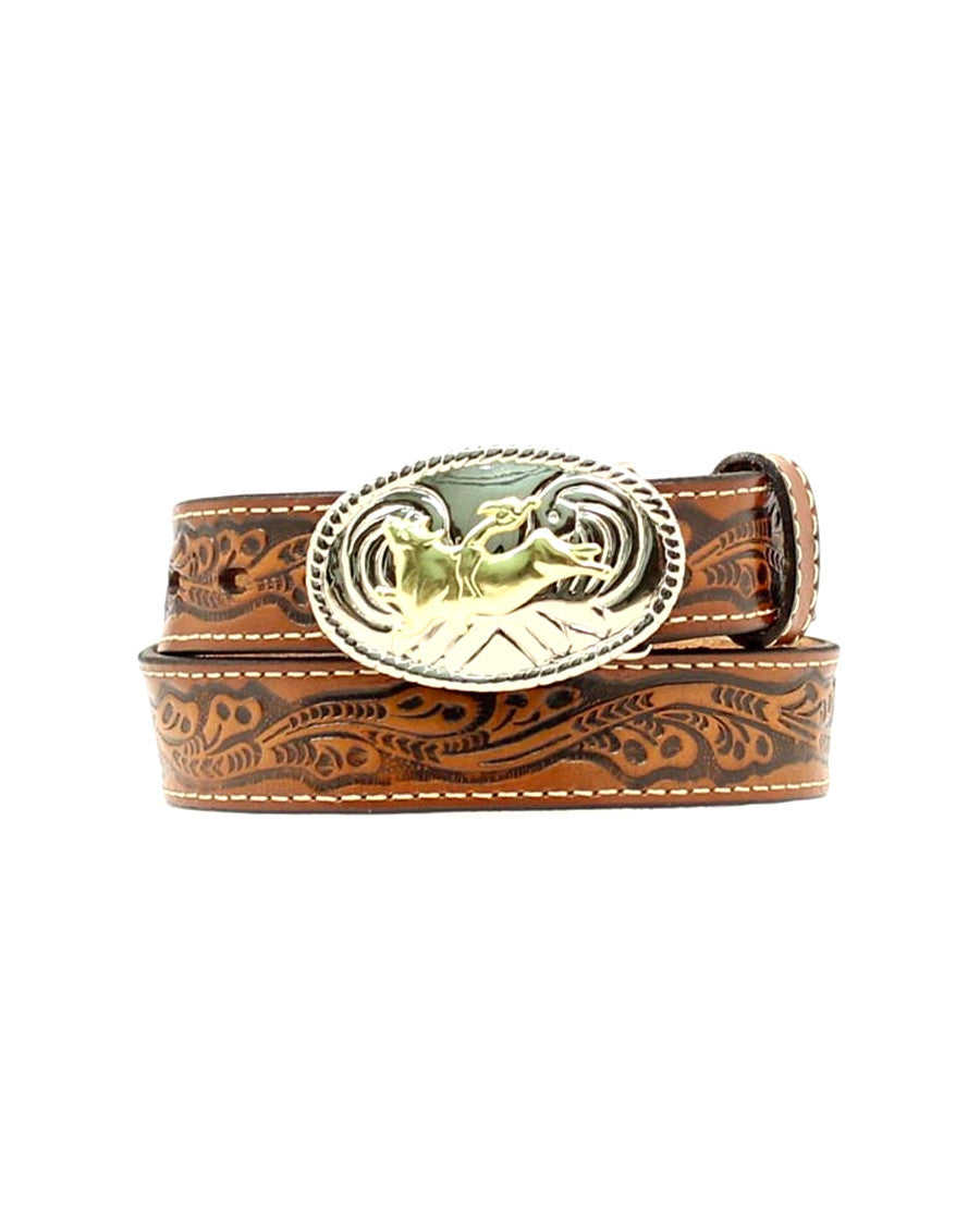 Kids' Tooled Leather Belt by Nocona from Skip’s Western Outfitters | 10923502298